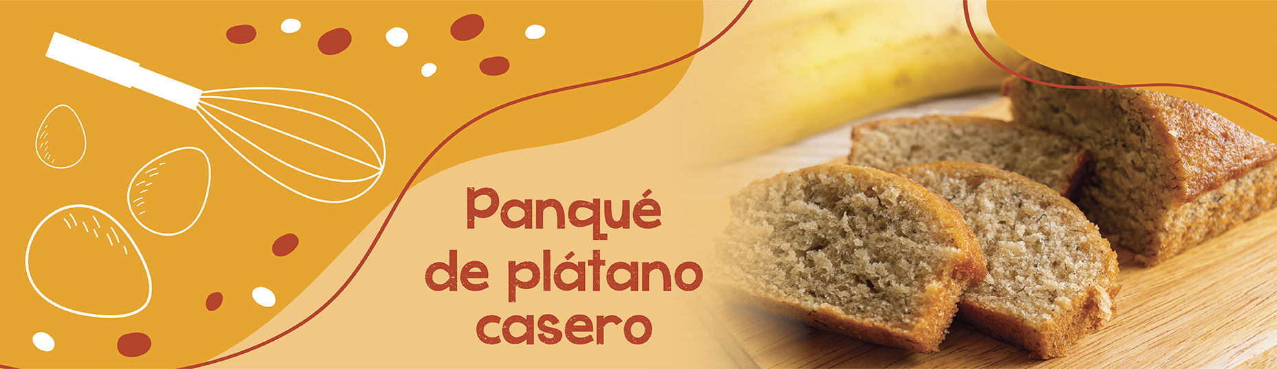 Panqué de plátano casero con harina de avena