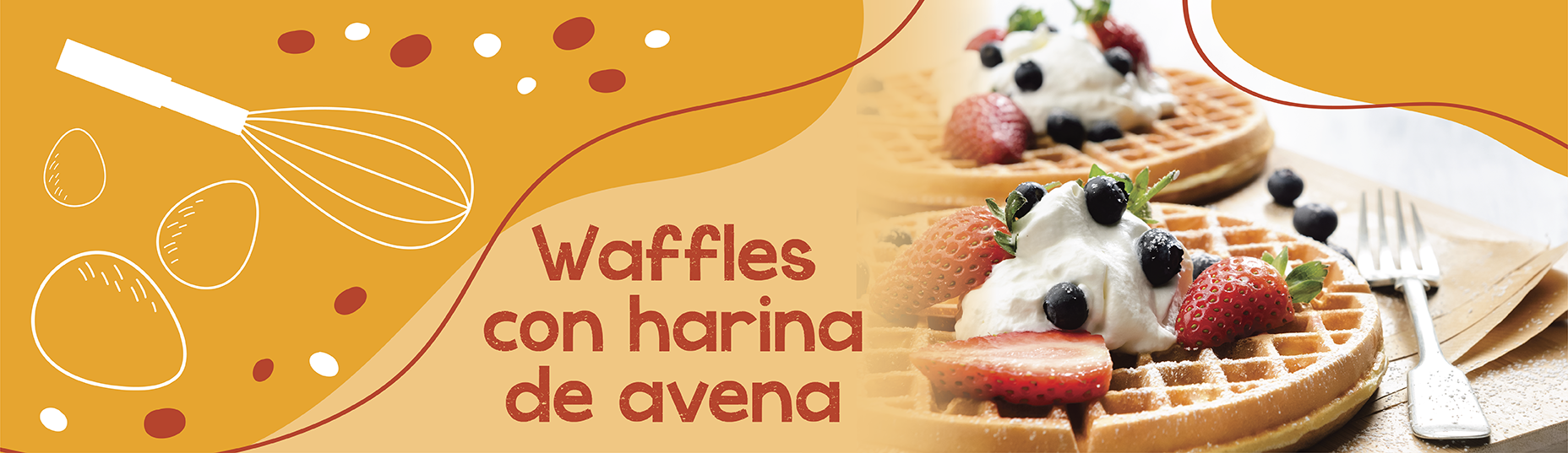 Waffle con harina de avena