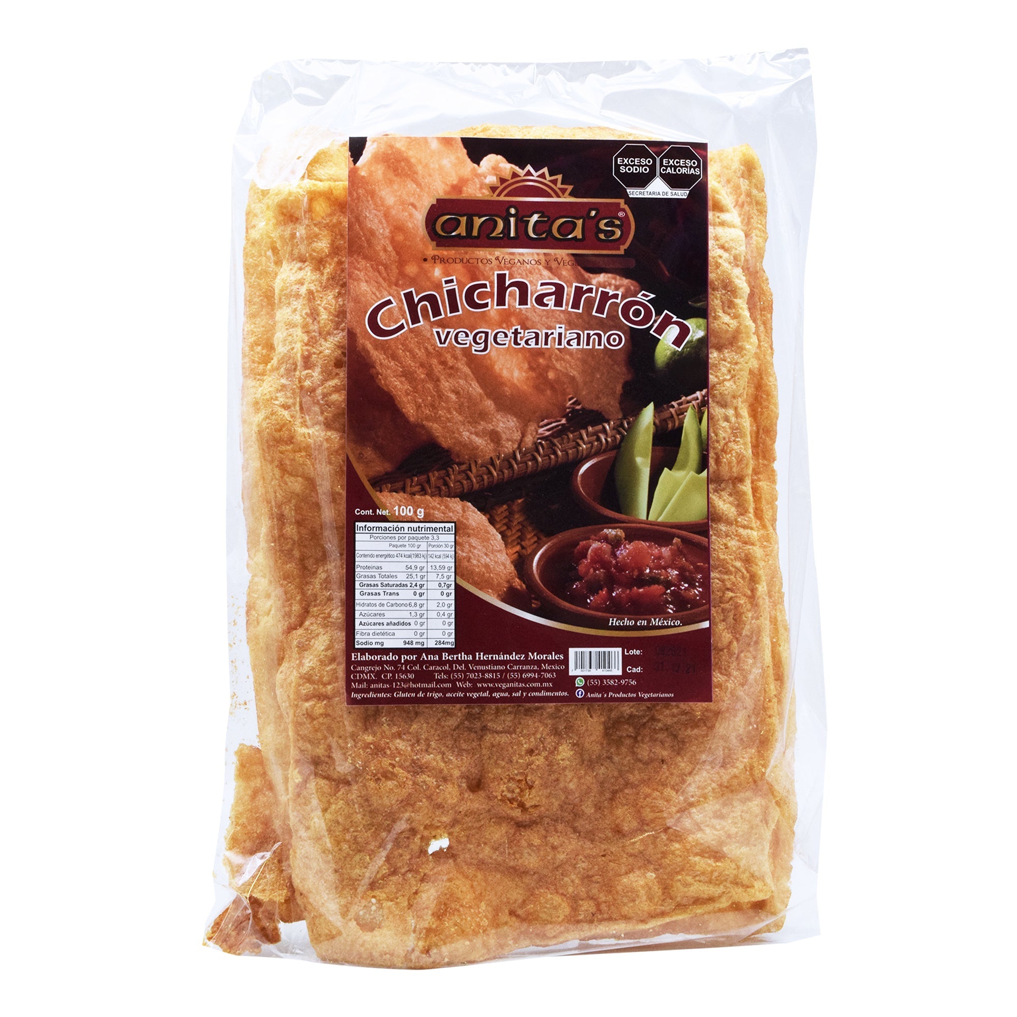 Chicharron Vegetariano 100 G (Caja 10)