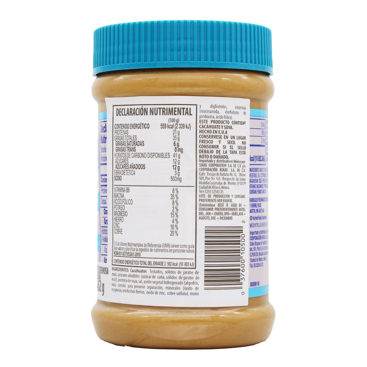 Crema De Cacahuate Cremosa Reducida En Grasa 462 G