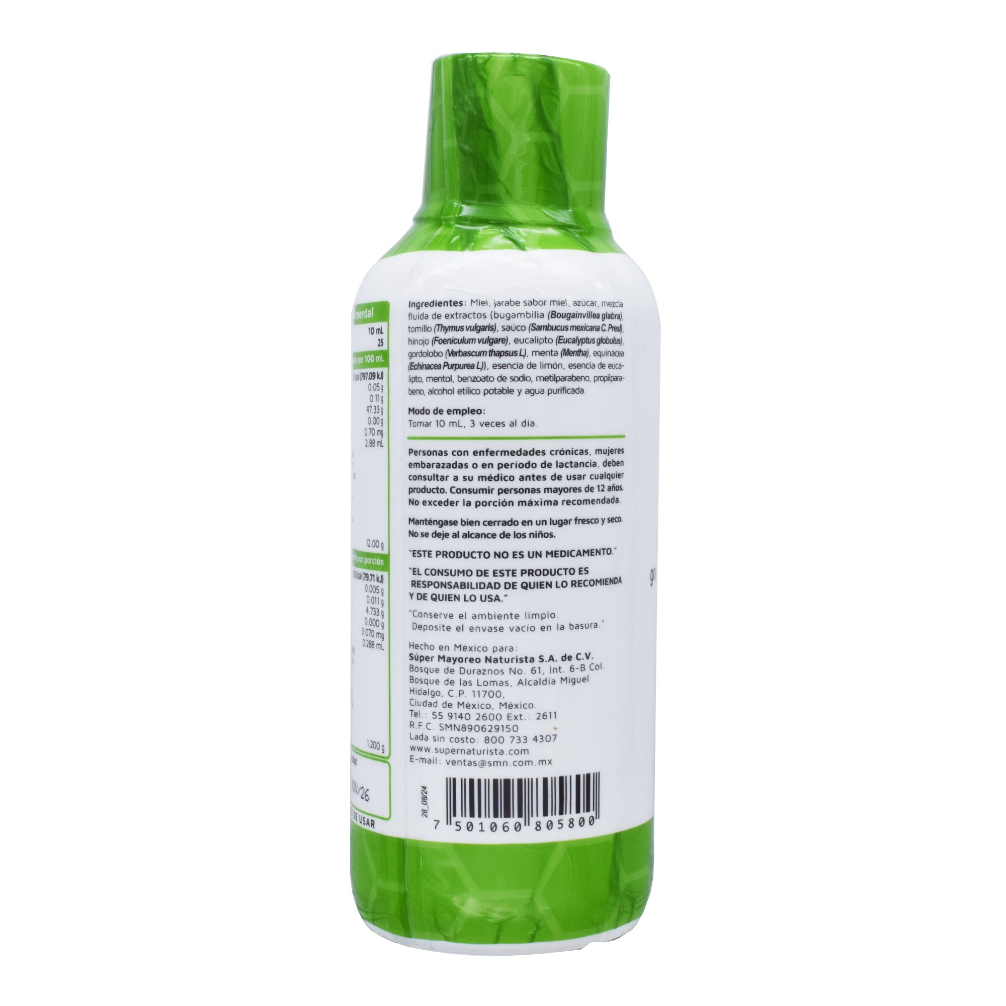 Jarabe Concentrado Con Extractos 250 Ml