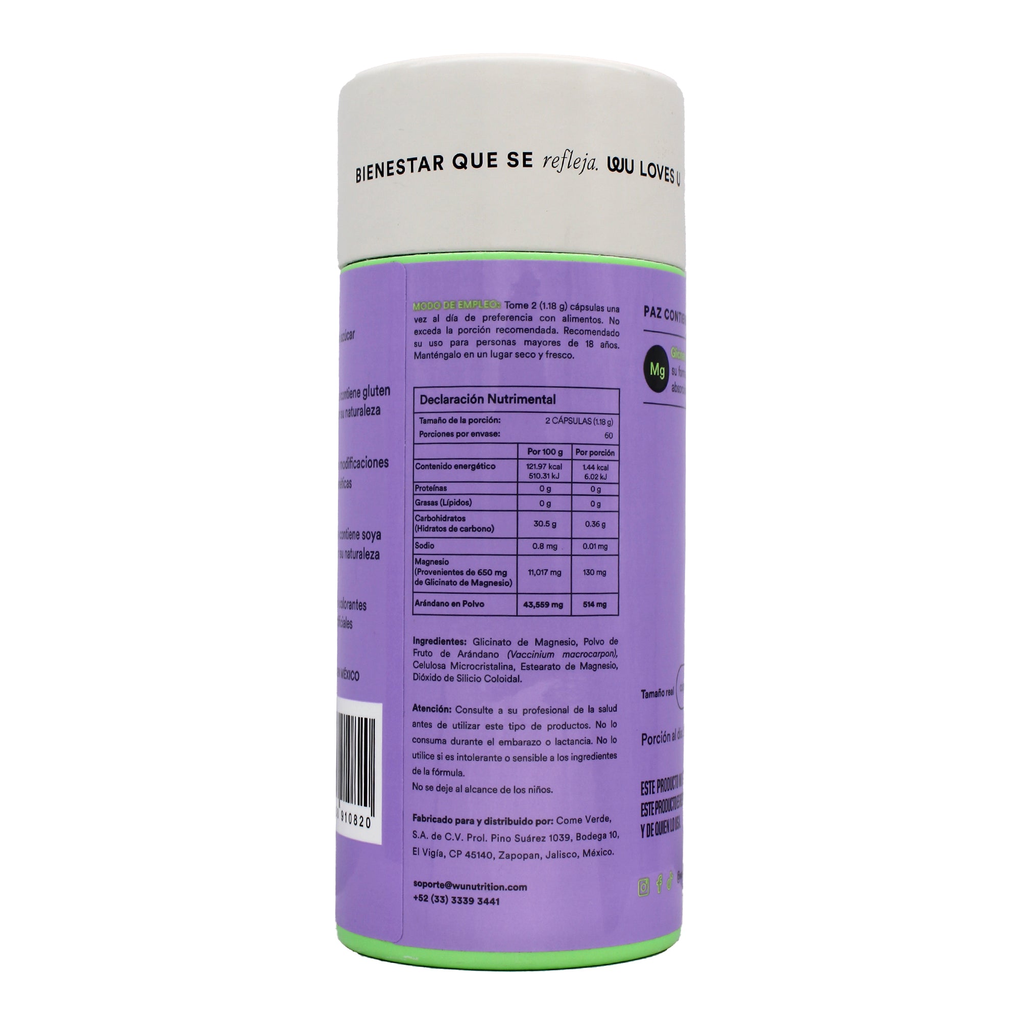 Glicinato De Magnesio 120 Cap