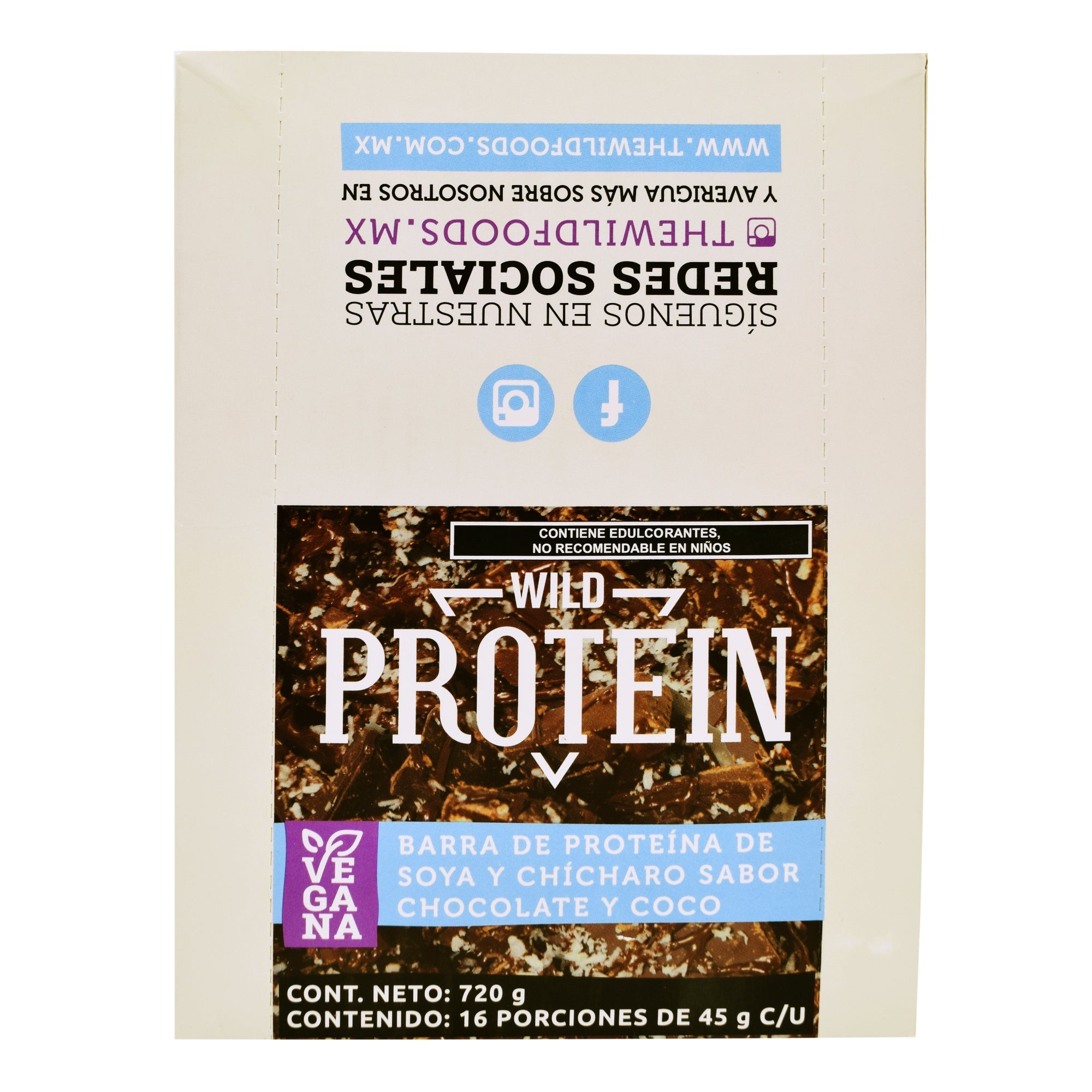 Barra De Proteina Chocolate Y Coco 45 G (Paquete 16)