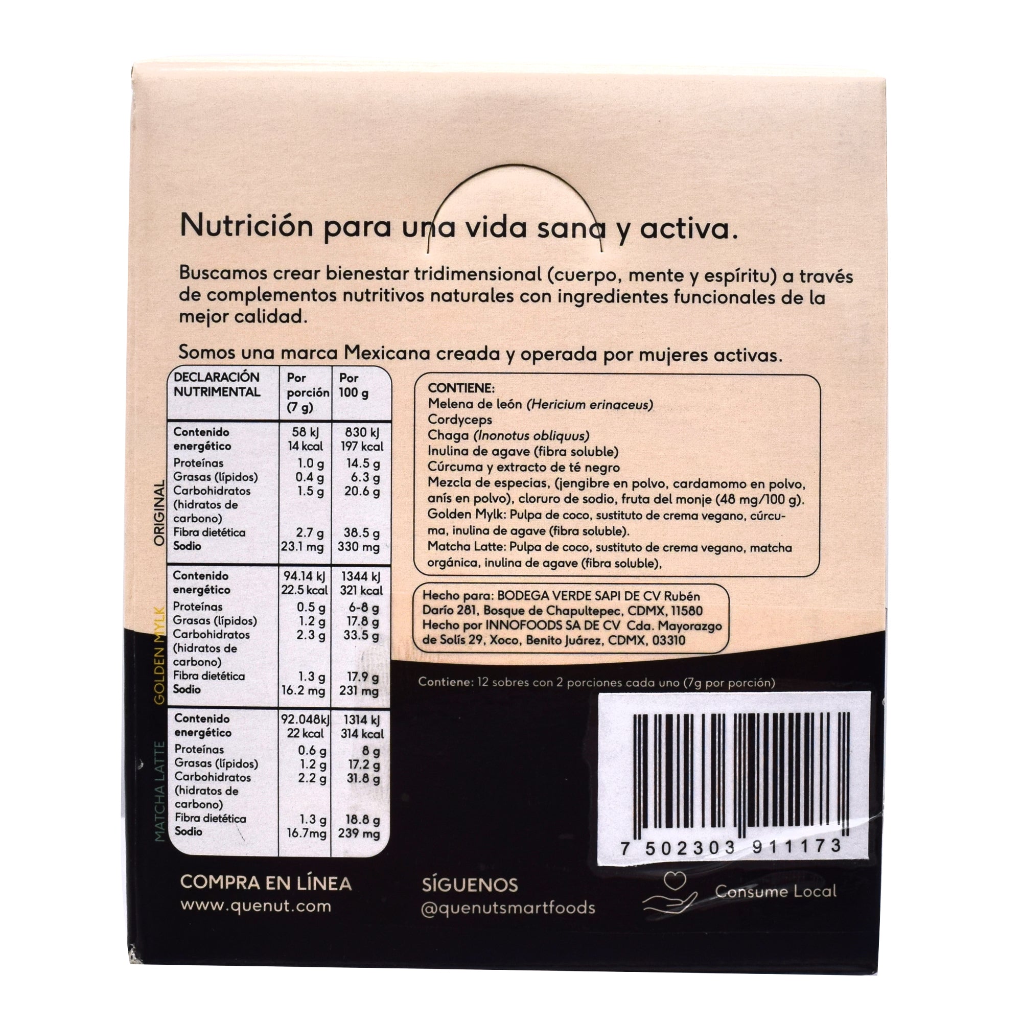 Mellow Matcha Latte Hongos Adaptogenos 14 G C/u (PAQUETE 12)