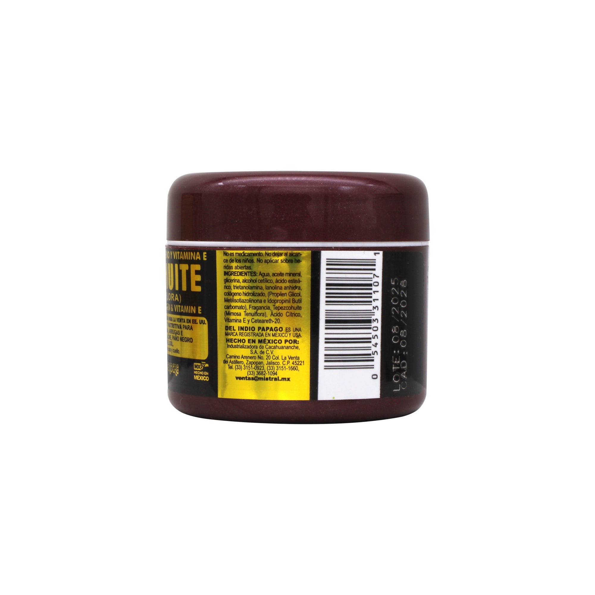 Crema De Tepezcohuite Tarro Tinto 60 G
