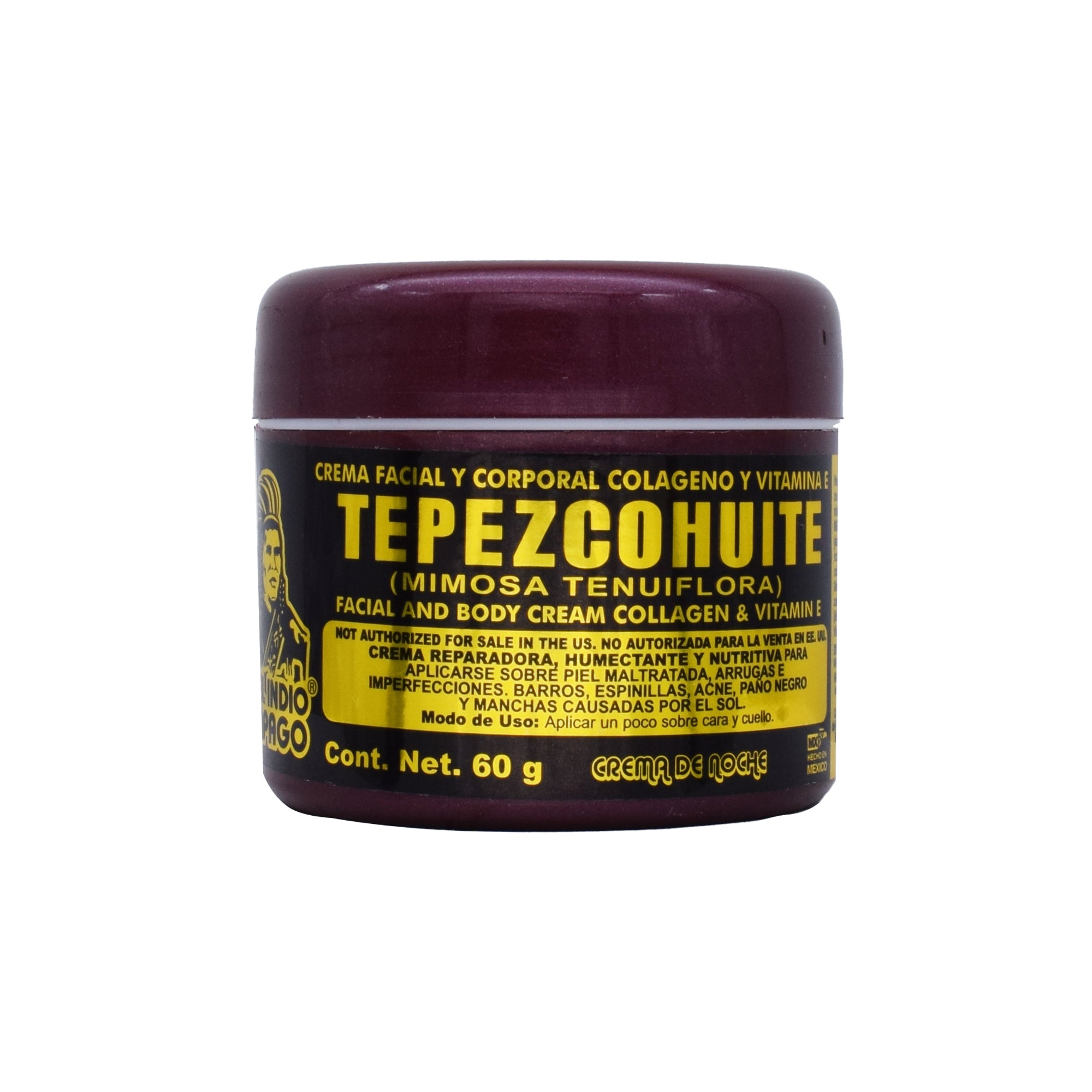 Crema De Tepezcohuite Tarro Tinto 60 G