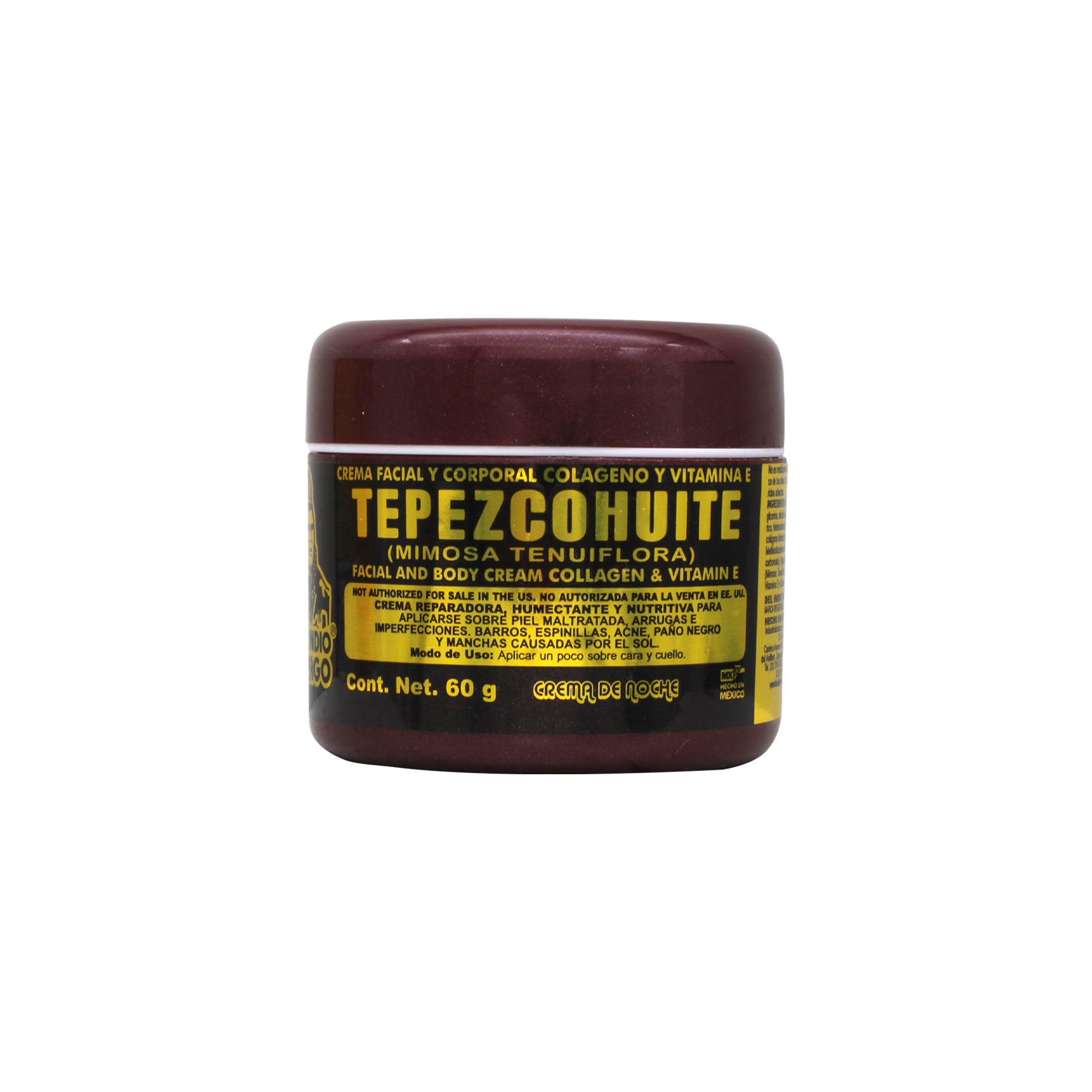 Crema De Tepezcohuite Tarro Tinto 60 G
