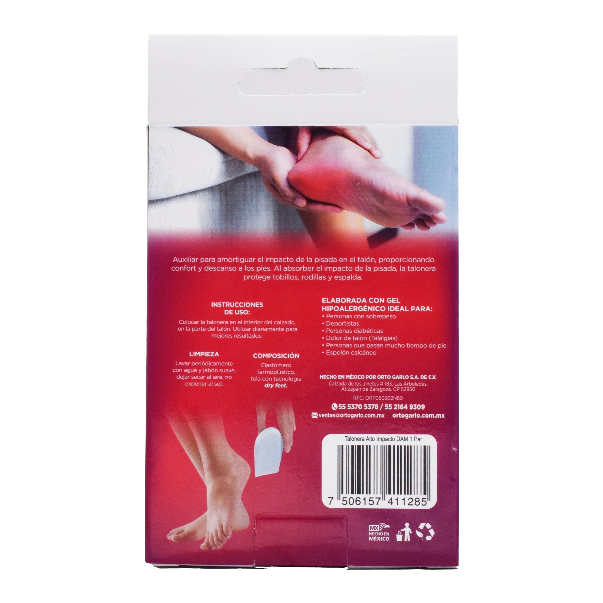 Talonera De Gel Alto Impacto Dama