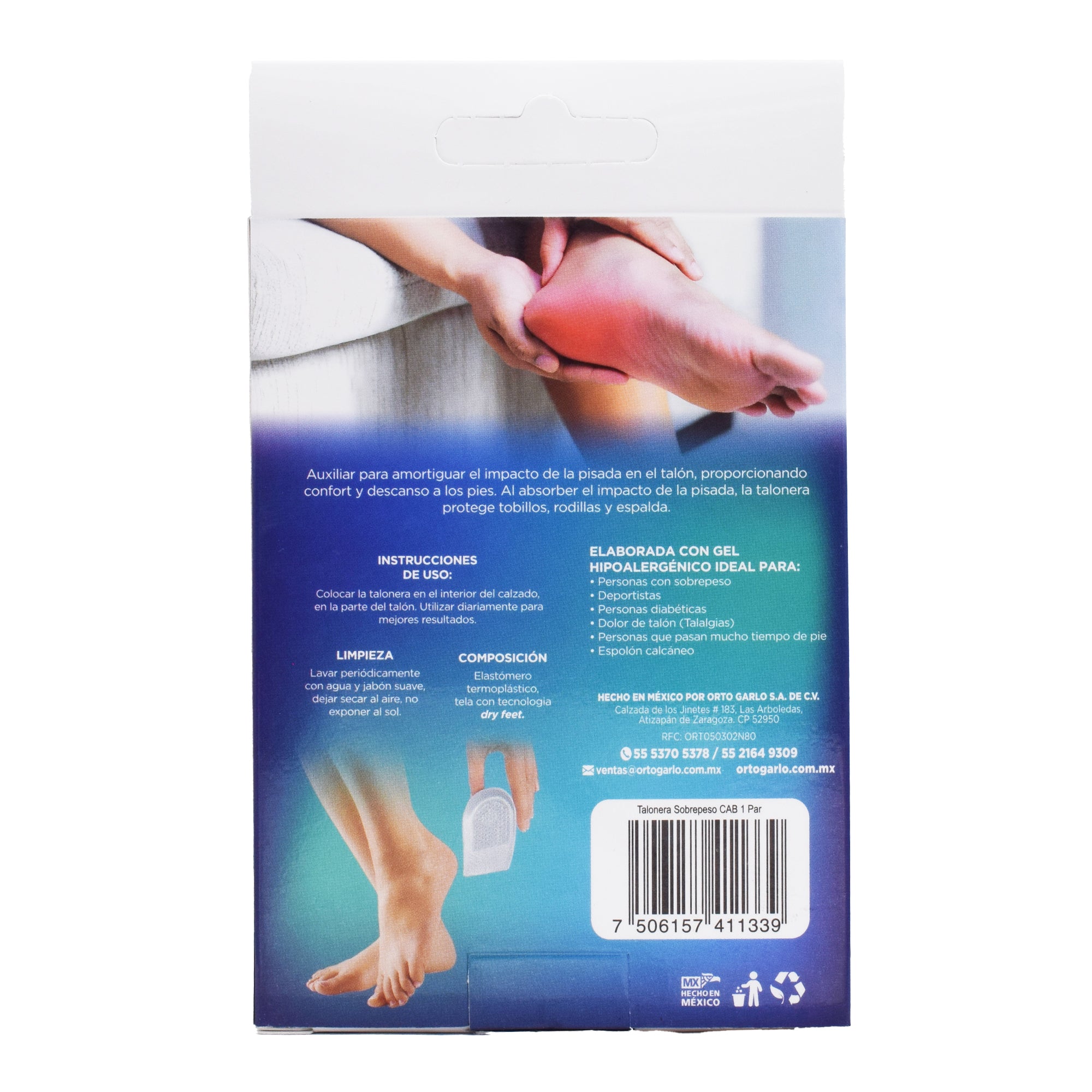 Talonera De Gel Sobre Peso Caballero