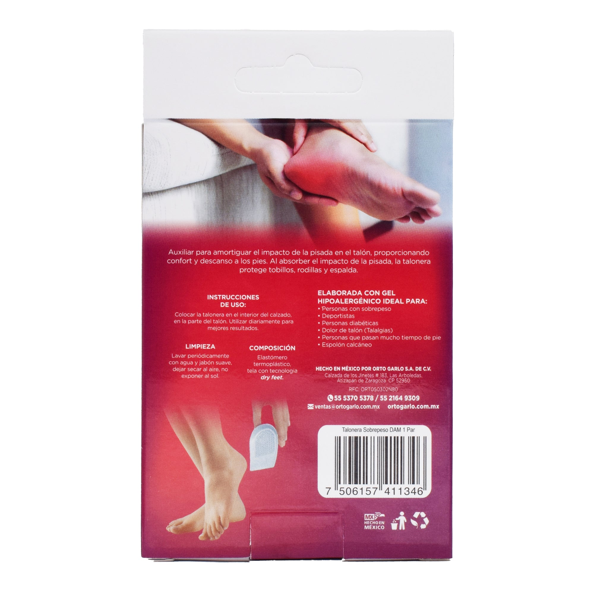 Talonera De Gel Sobre Peso Dama