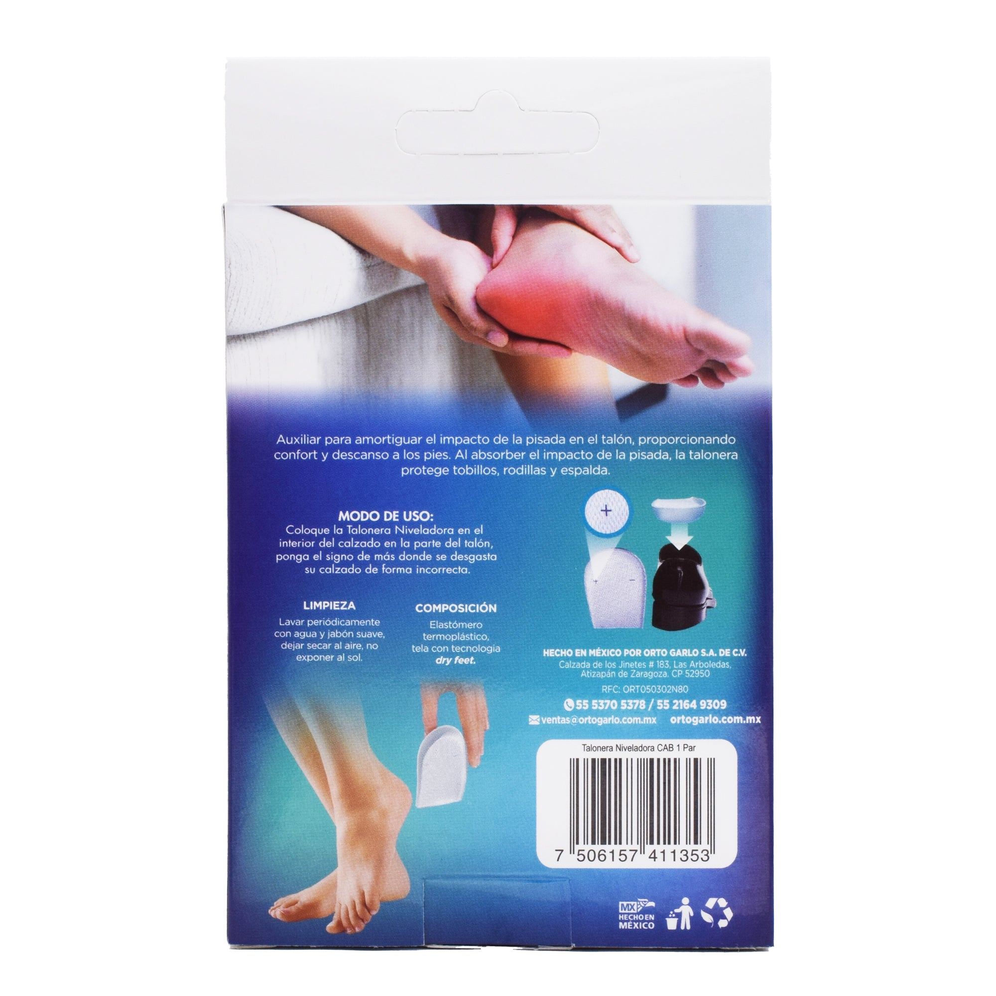 Talonera De Gel Balanceadora Caballero