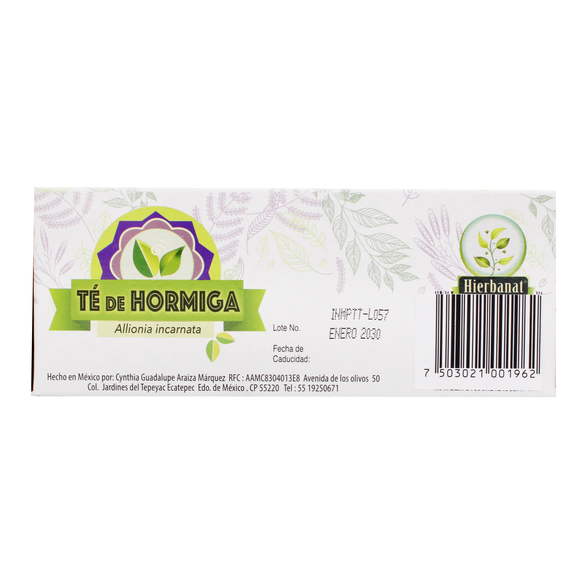 Te De Hormiga 25 Sob 1 G C/u