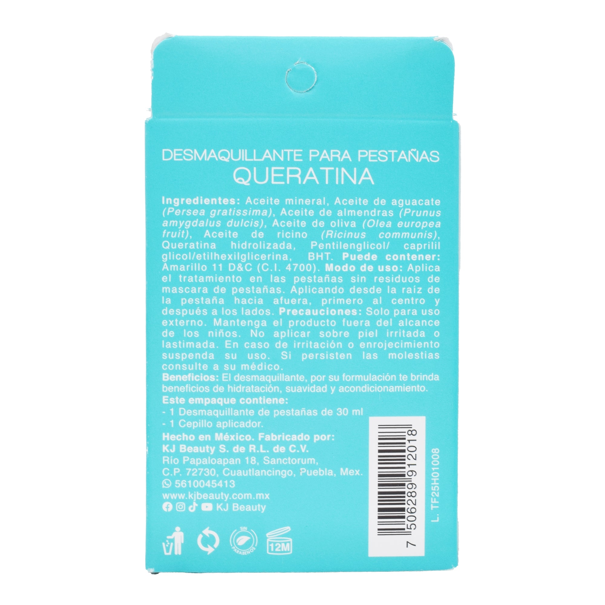 Desmaquillante Para Pestanas Queratina 30 Ml
