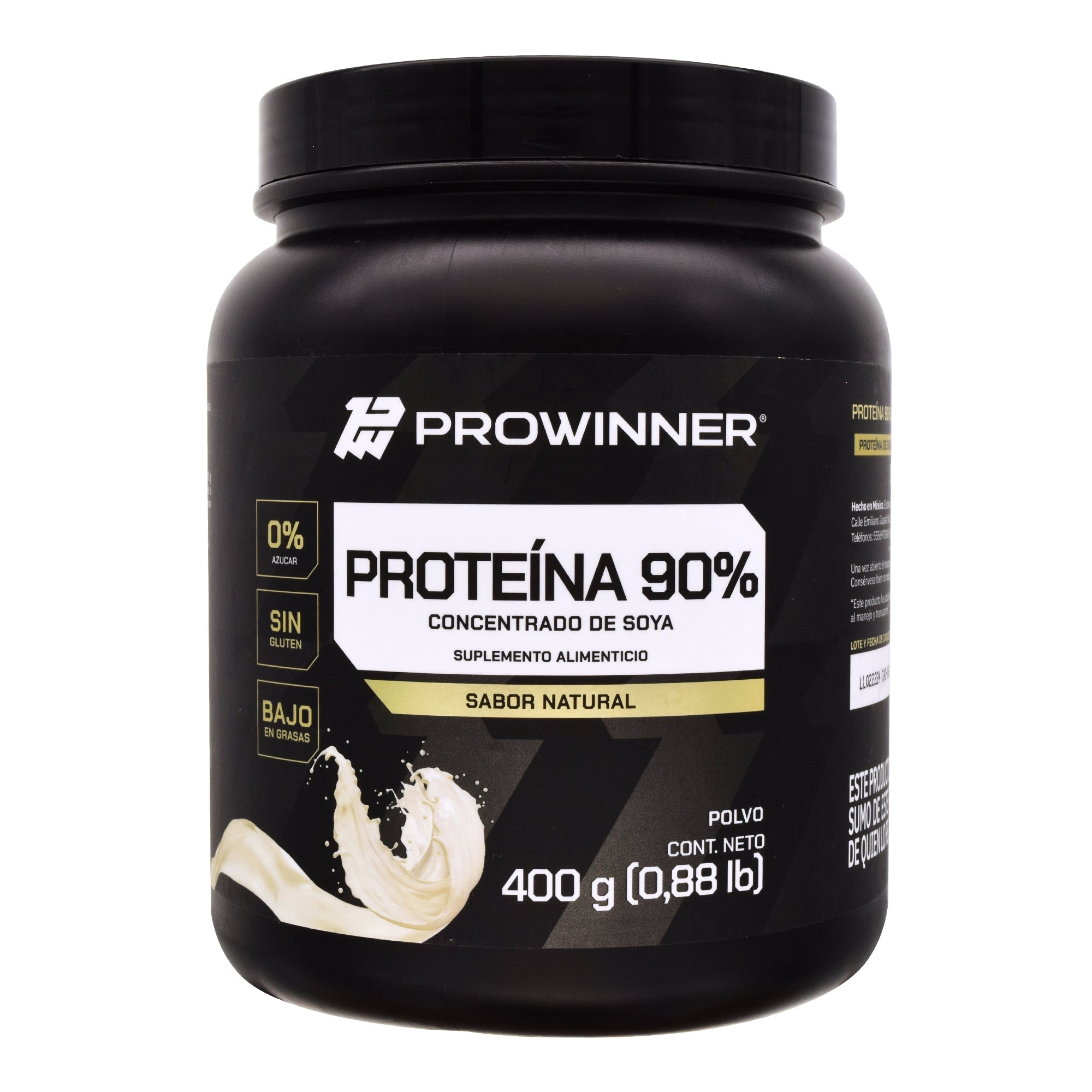 Proteina 90 Porciento De Soya Natural 400 G