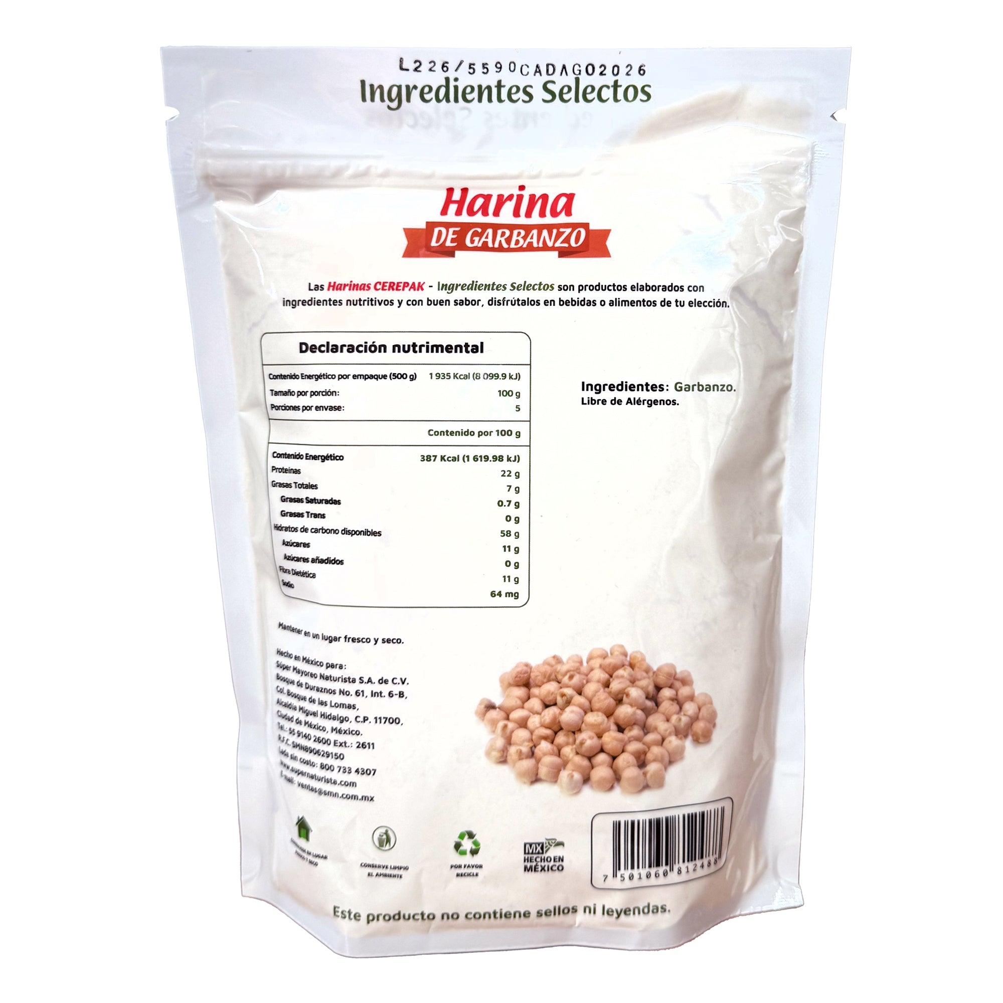 Harina De Garbanzo 500 G