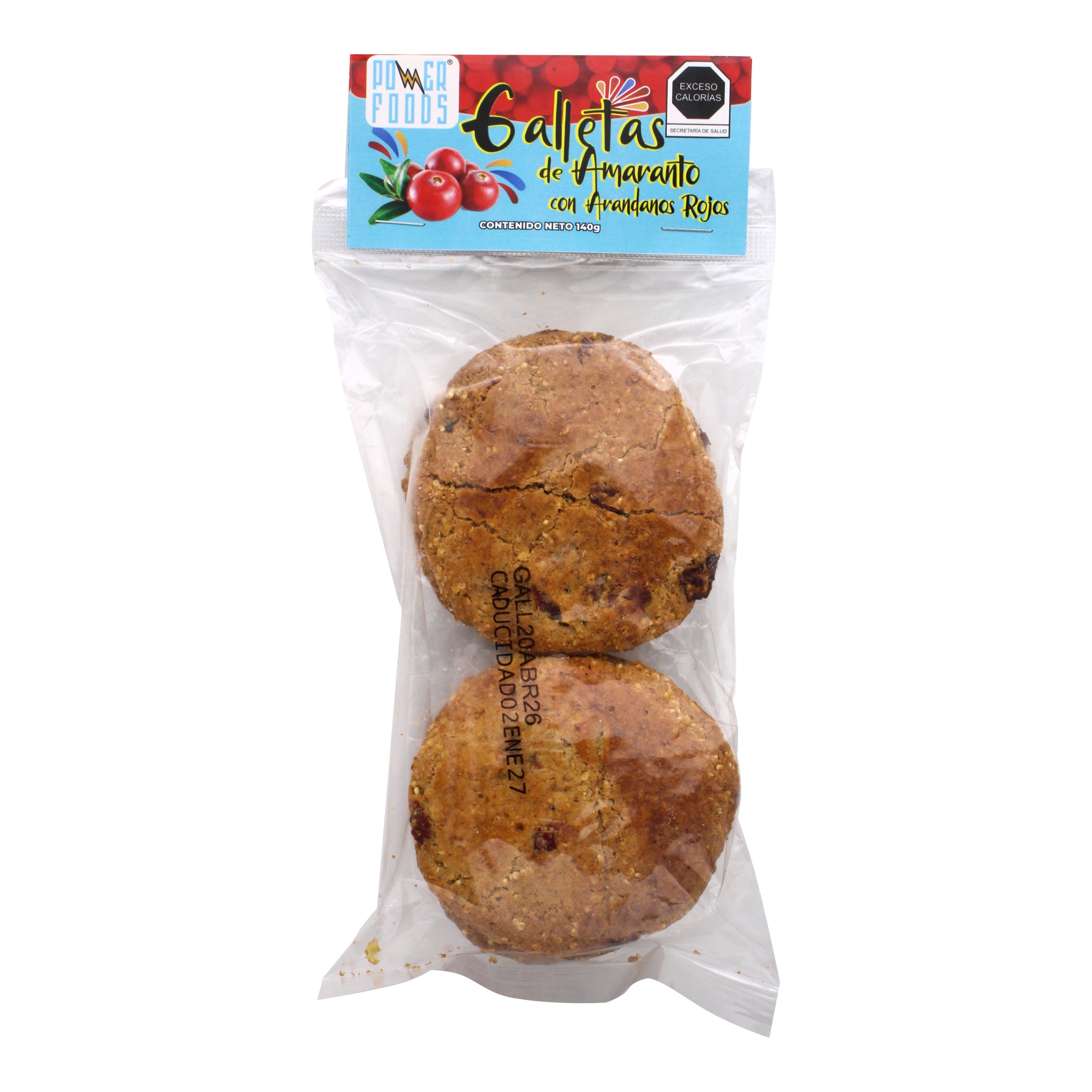 Galletas De Amaranto Con Arandanos 140 G (Caja 12)