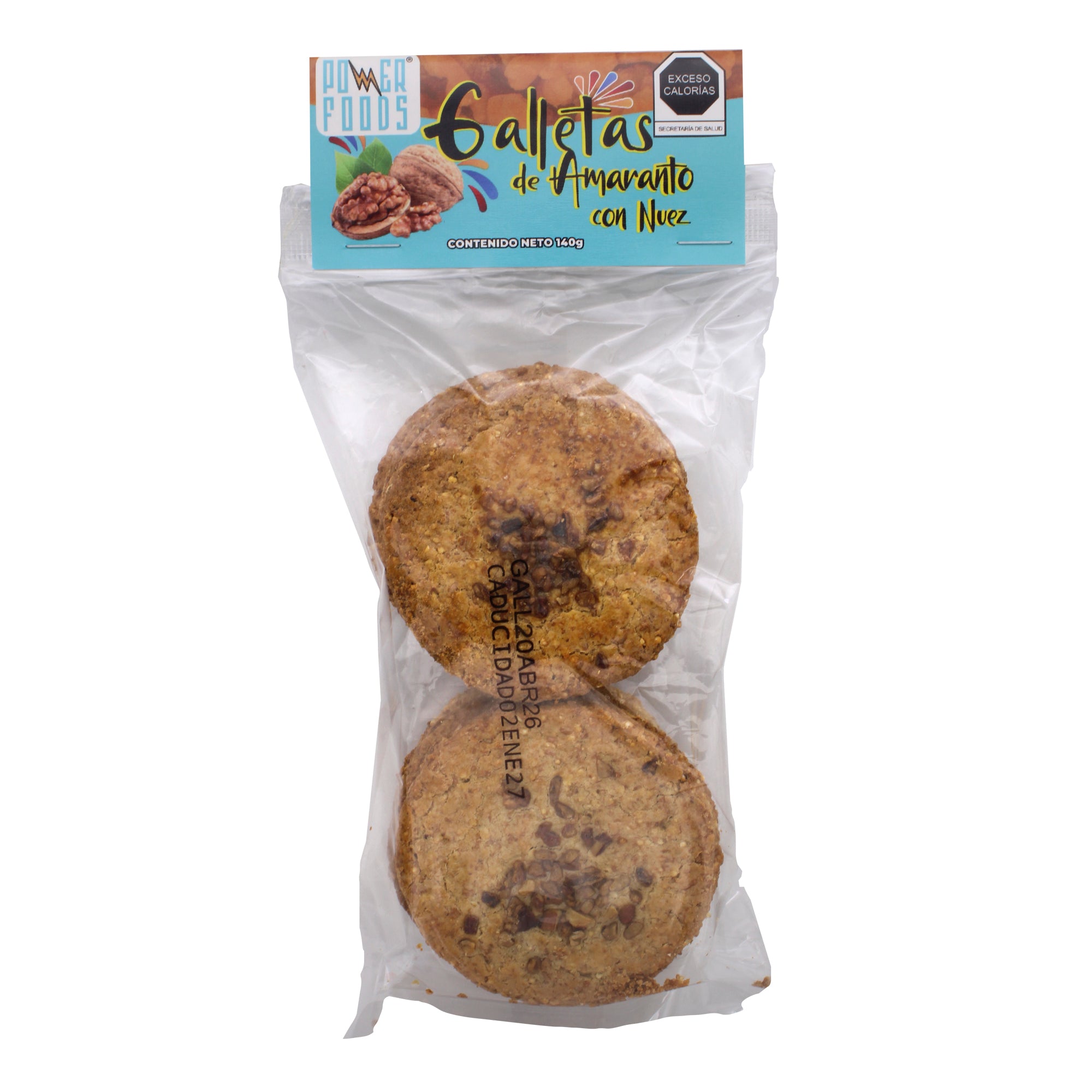 Galletas De Amaranto Con Nuez 140 G (Caja 12)
