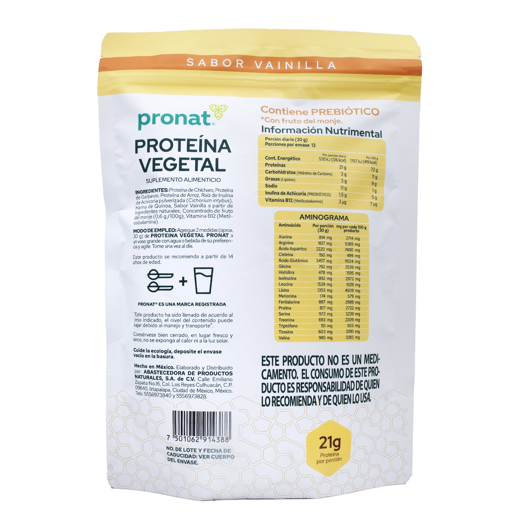 Proteina Vegetal Vainilla 400 G