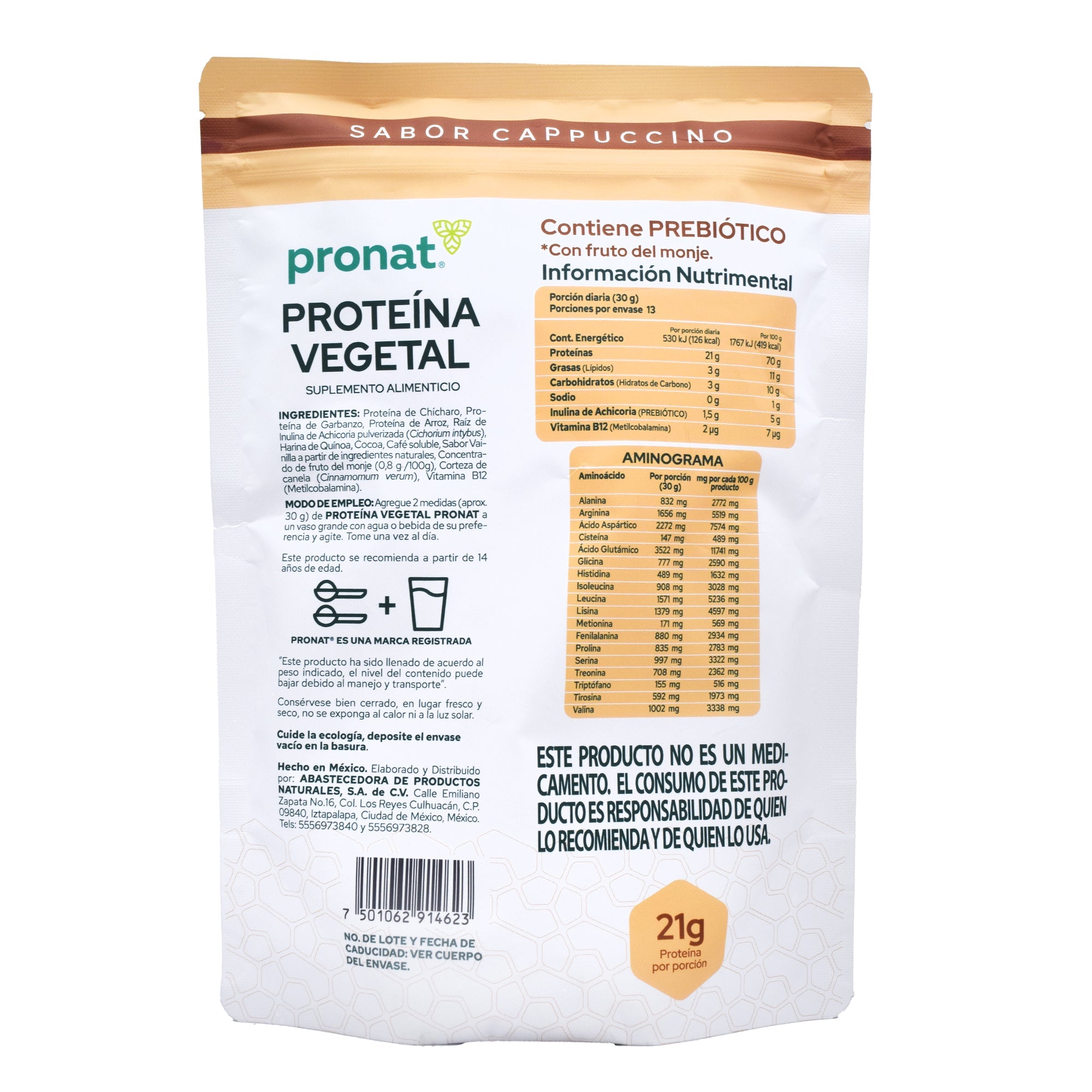 Proteina Vegetal Cappuccino 400 G