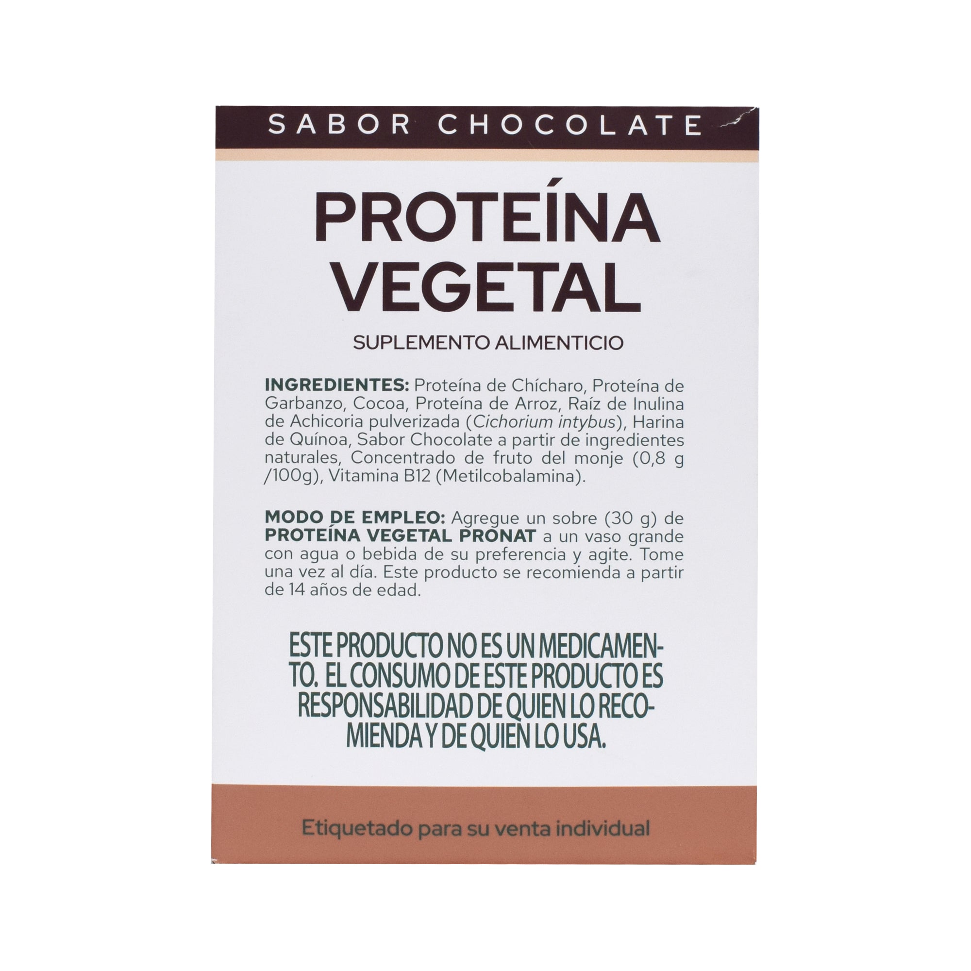 Proteina Vegetal Chocolate 30 G (PAQUETE 12)