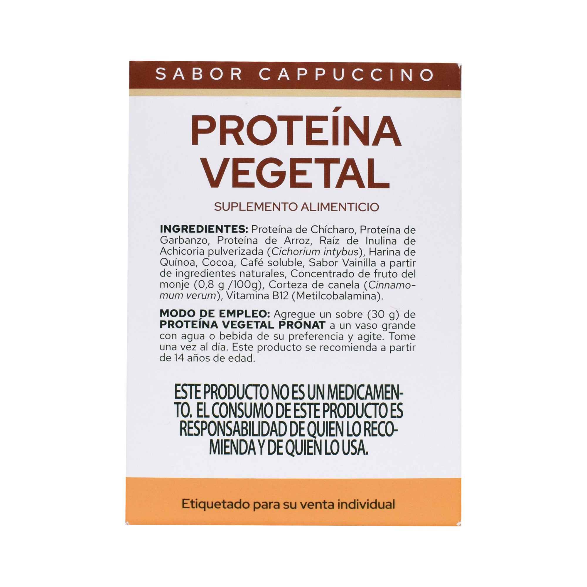 Proteina Vegetal Cappuccino 30 G (PAQUETE 12)