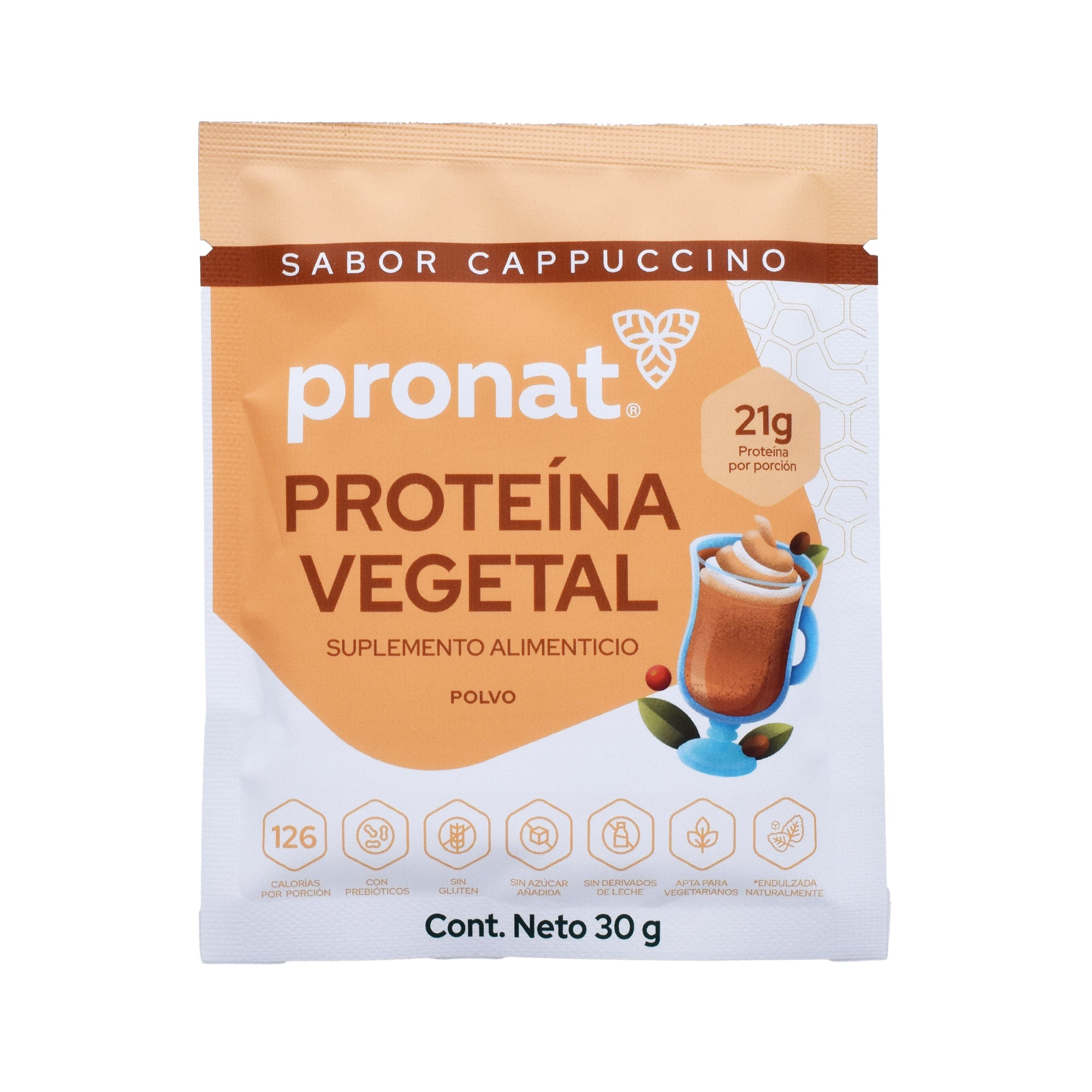 Proteina Vegetal Cappuccino 30 G (PAQUETE 12)