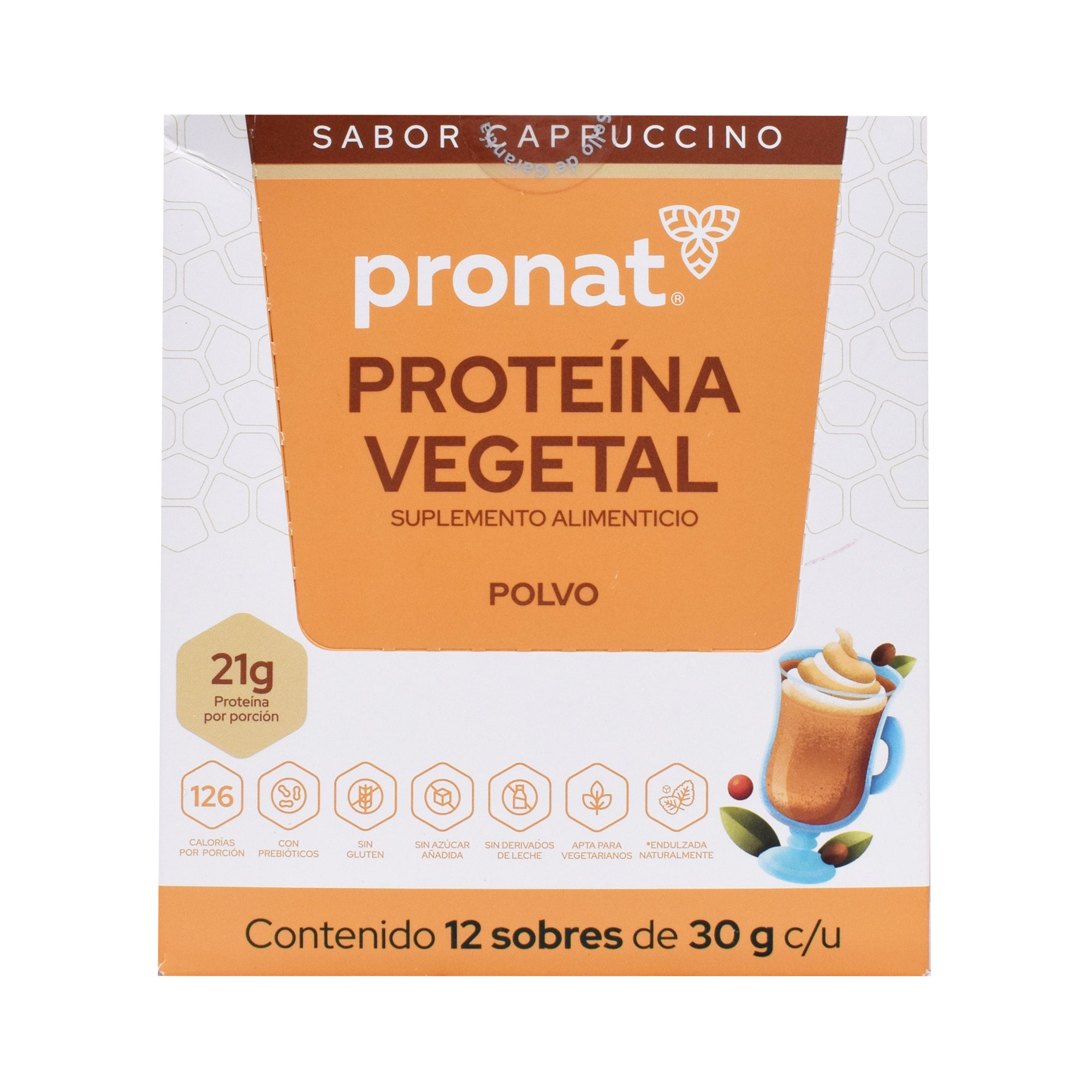 Proteina Vegetal Cappuccino 30 G (PAQUETE 12)