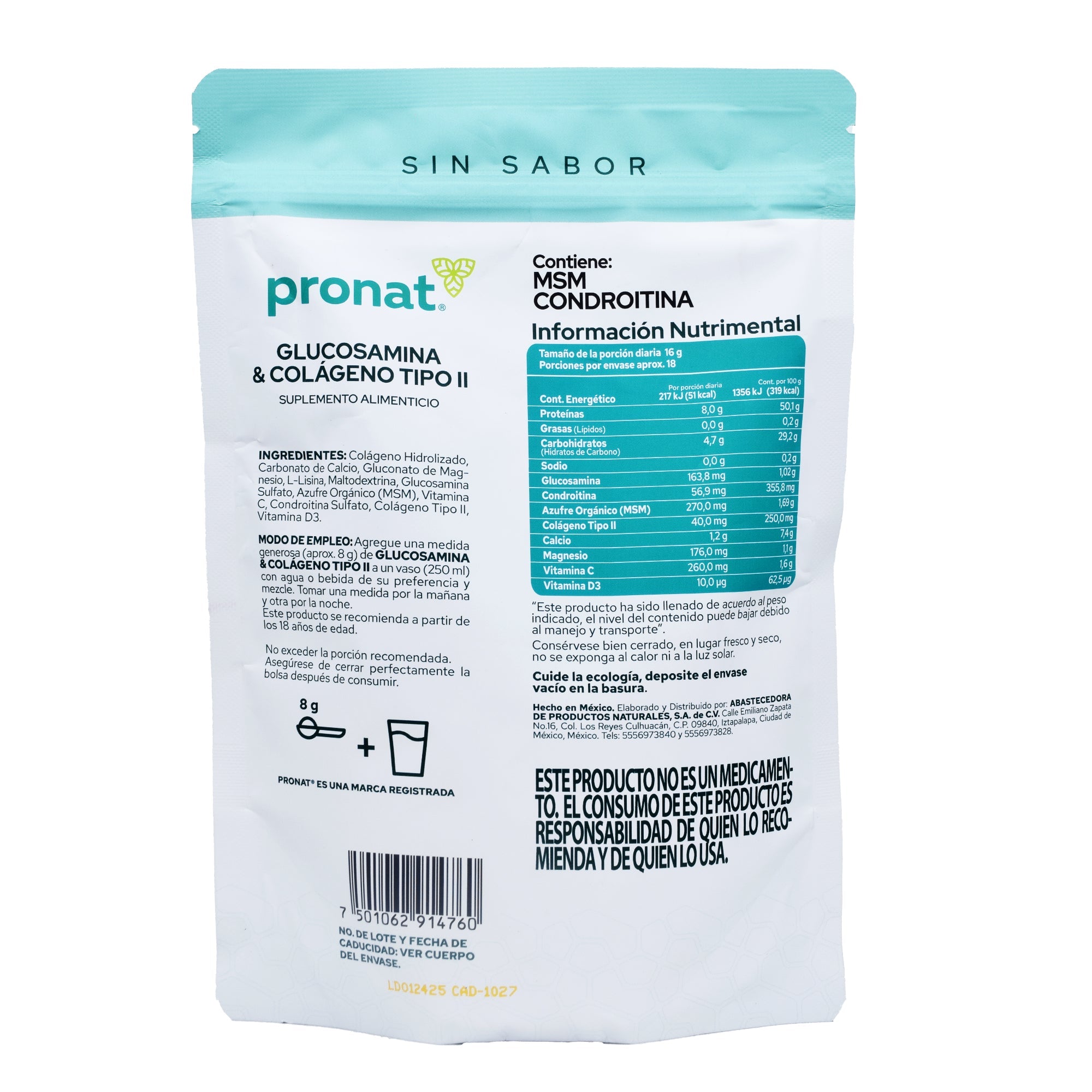 Glucosamina Y Colageno Tipo Ii 300 G