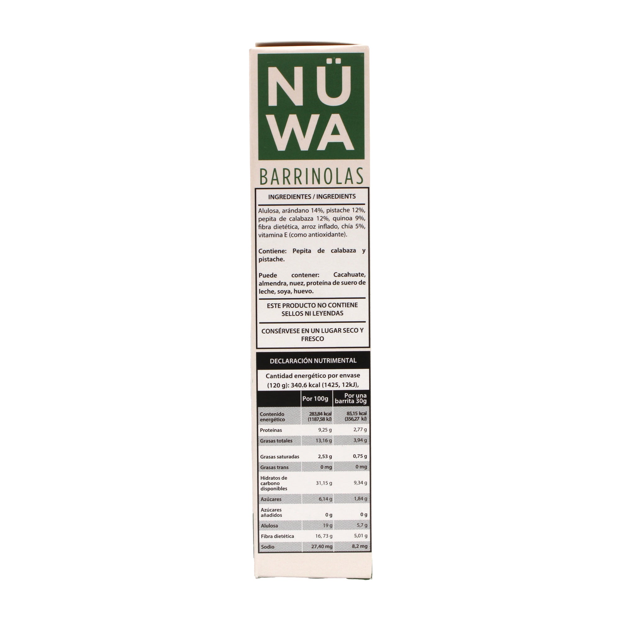 Barra De Superfoods Quinoa Pistache 30 G (Paquete 8)