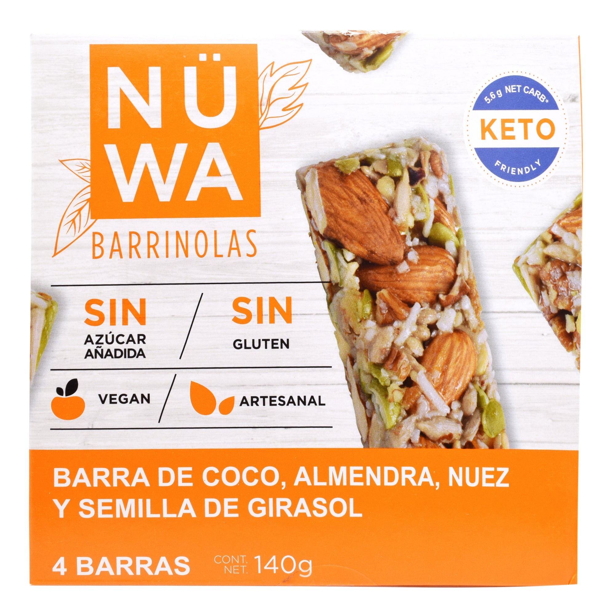 Barra De Superfoods Coco Nuez Almendra 30 G (Paquete 8)