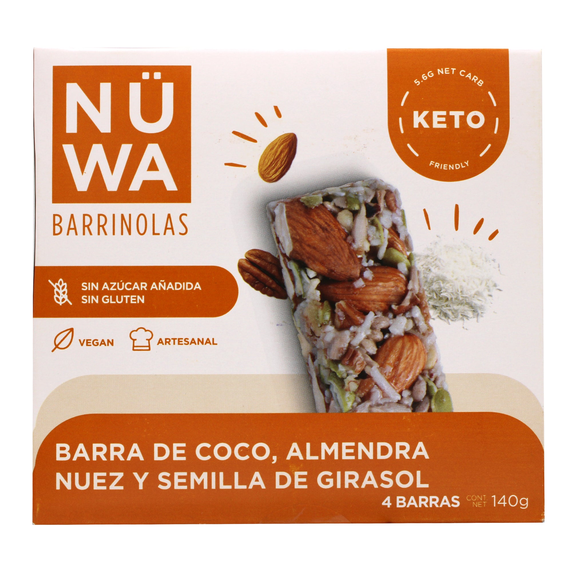 Barra De Superfoods Coco Nuez Almendra 35 G (Paquete 8)