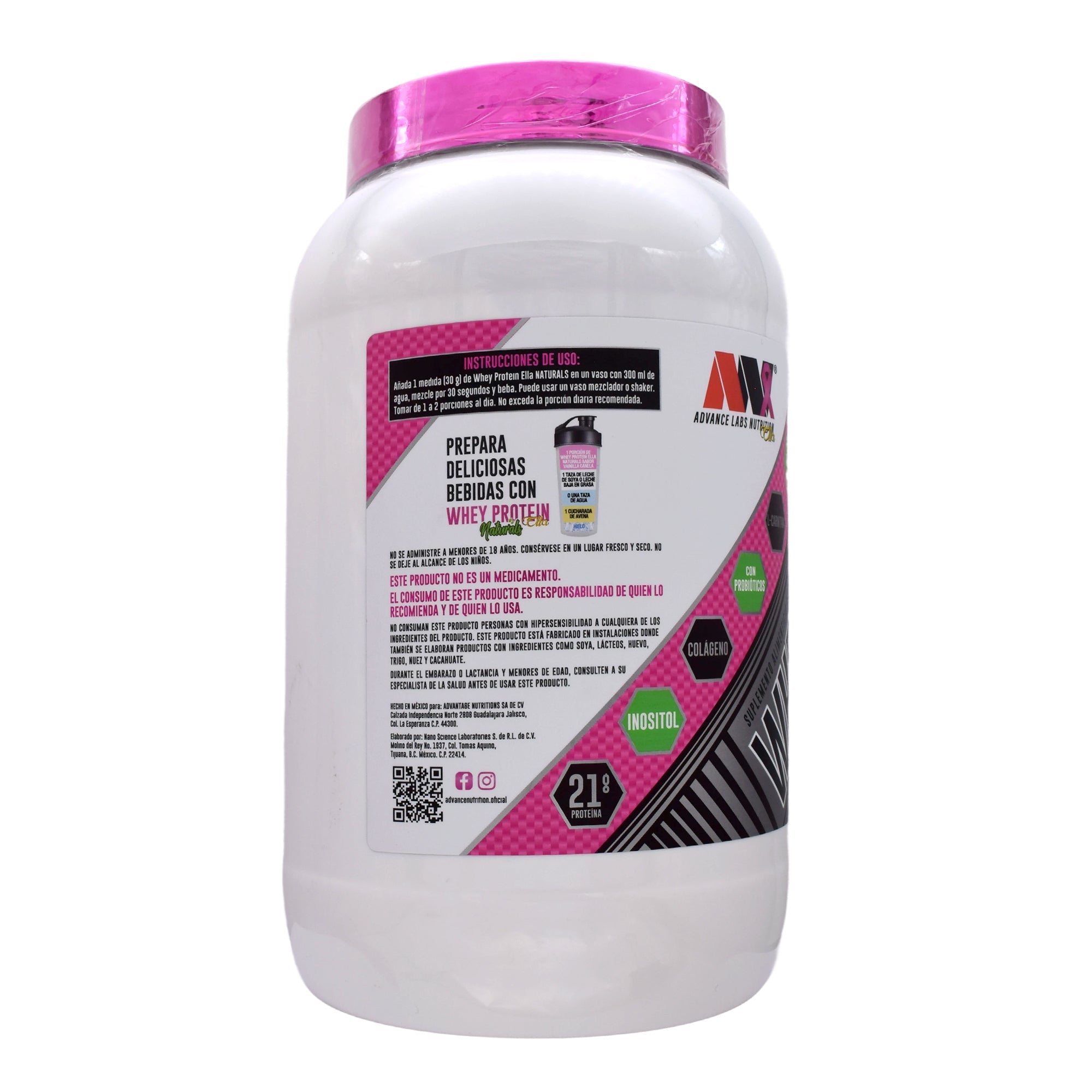 Whey Protein Naturals Ella Vainilla Canela 1.362 Kg