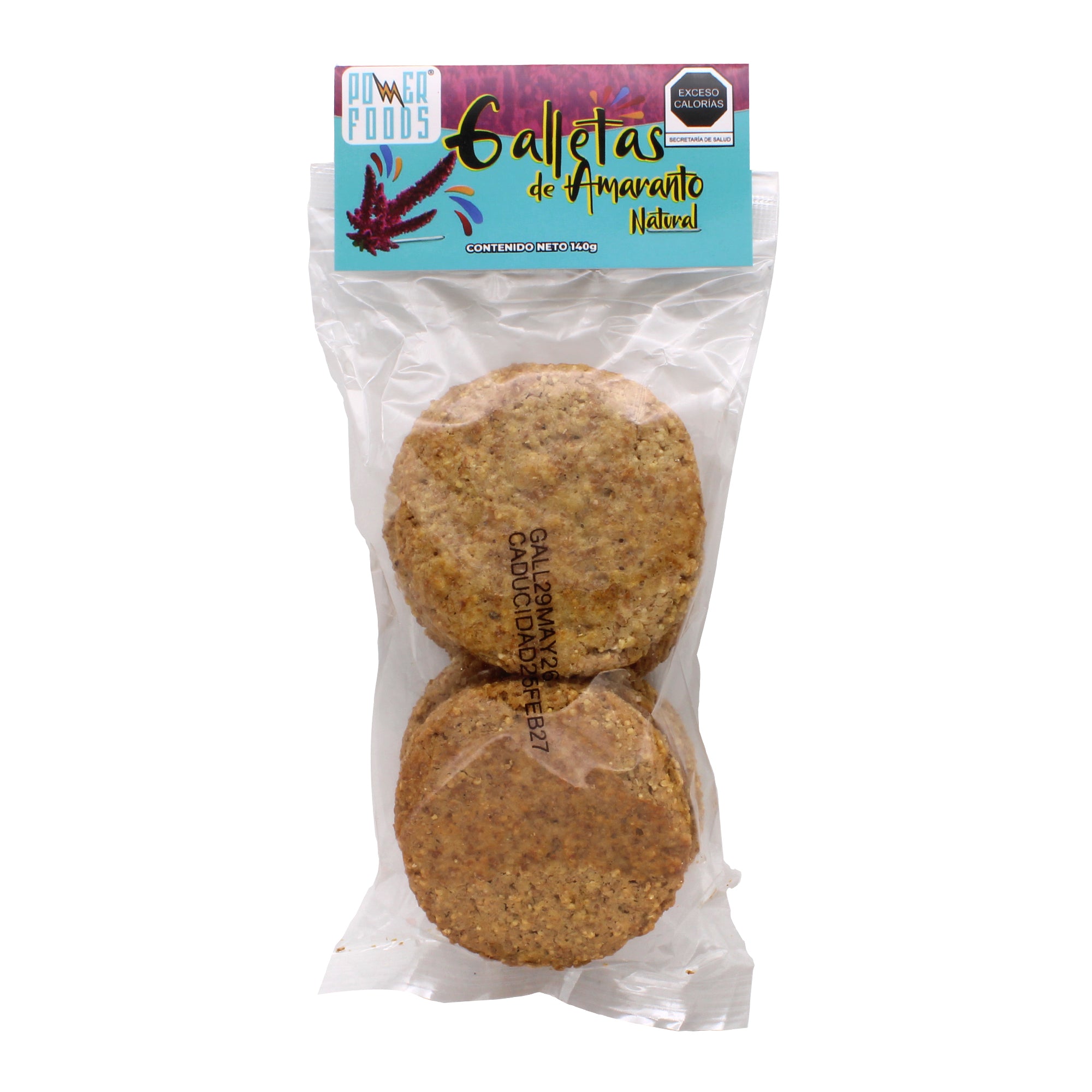 Galletas De Amaranto Natural 140 G (Caja 12)