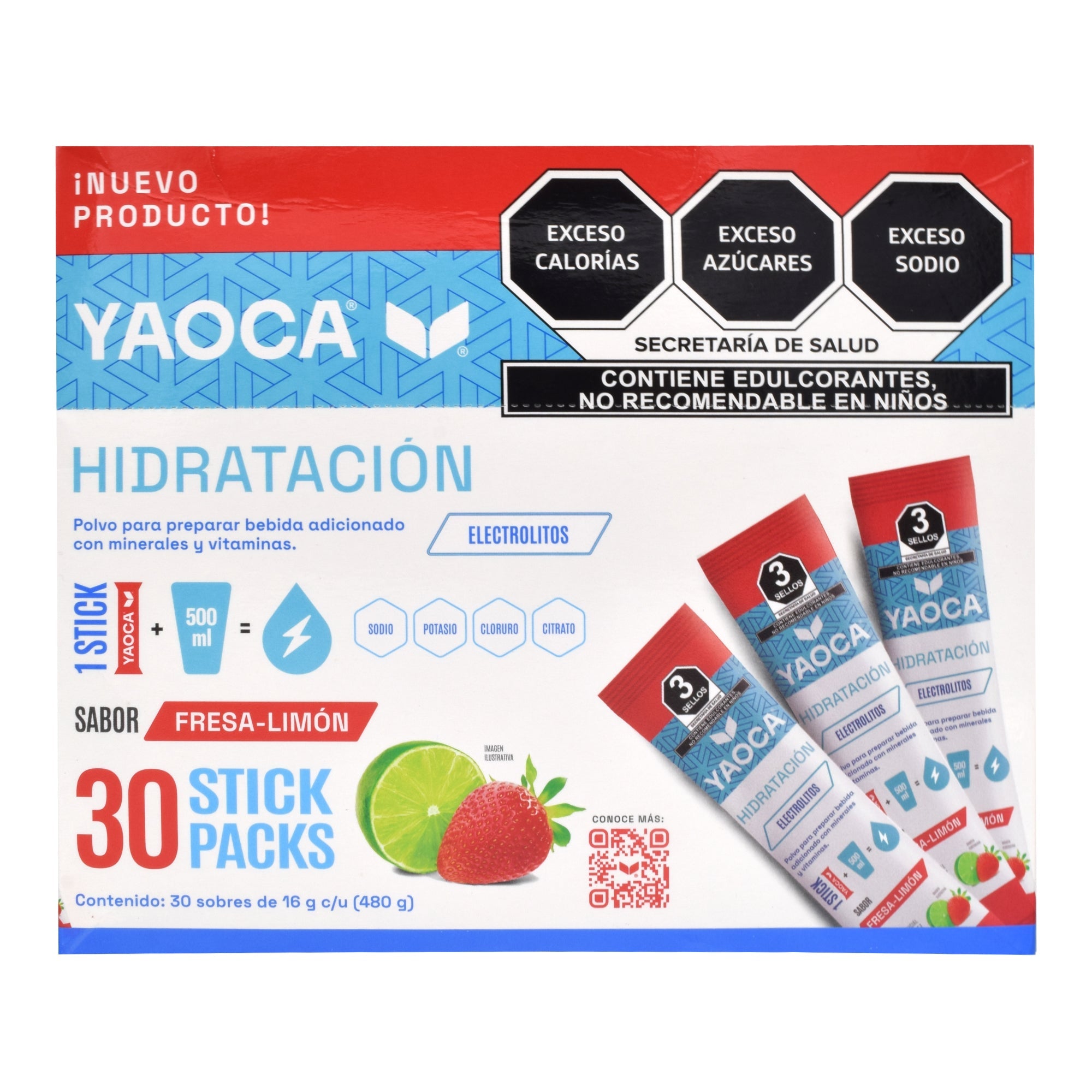 Electrolitos Fresa Limon 16 G (PAQUETE 30)