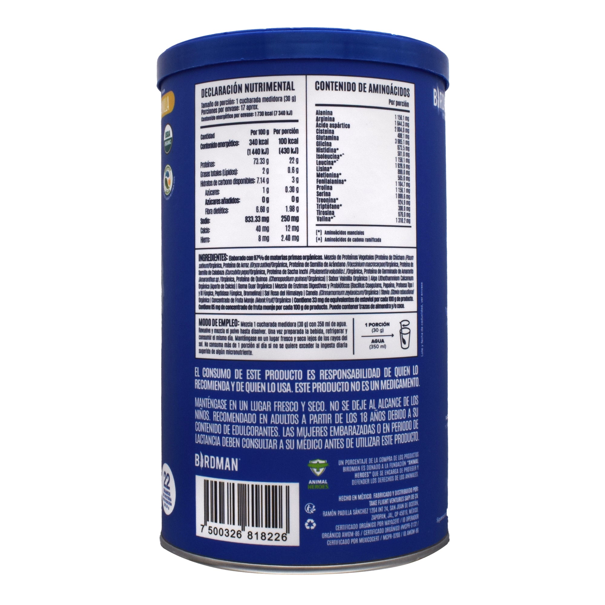 Proteina Vegetal En Polvo Sab Vainilla 510 G