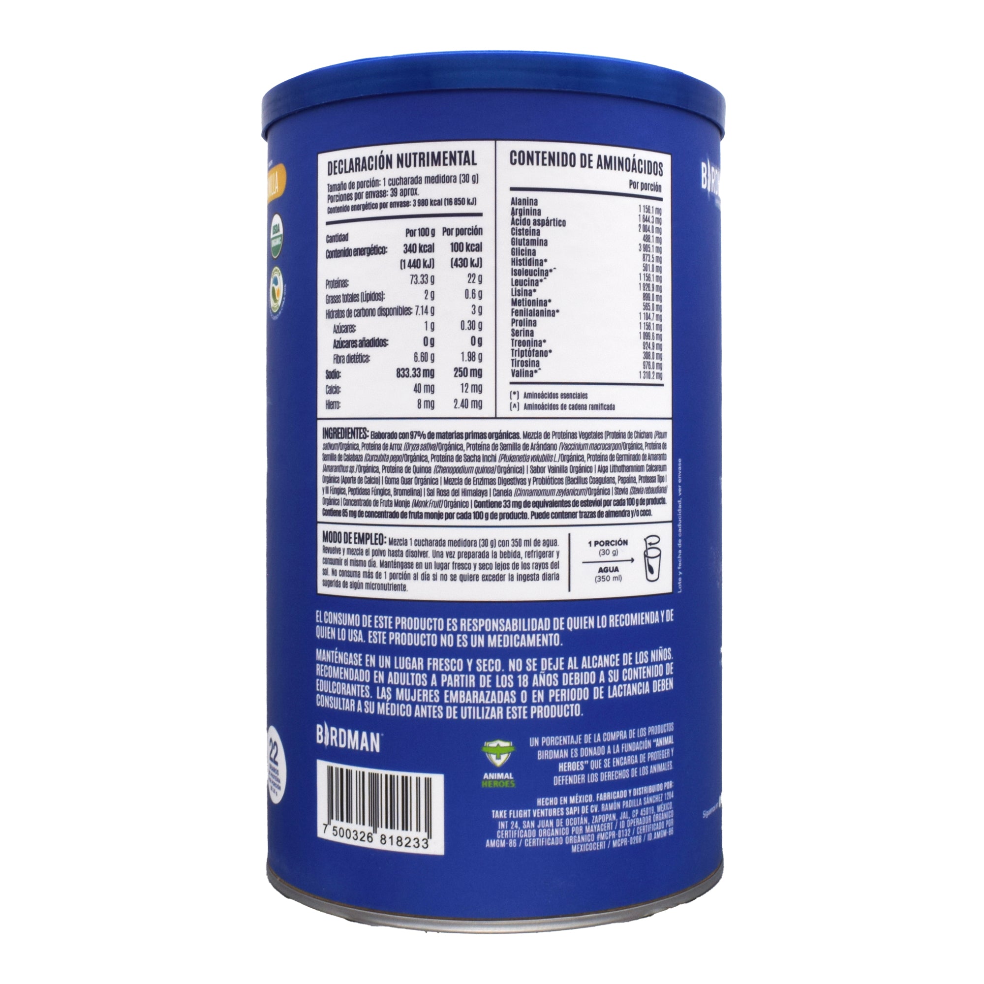 Proteina Vegetal Sabor Vainilla  1.17 Kg