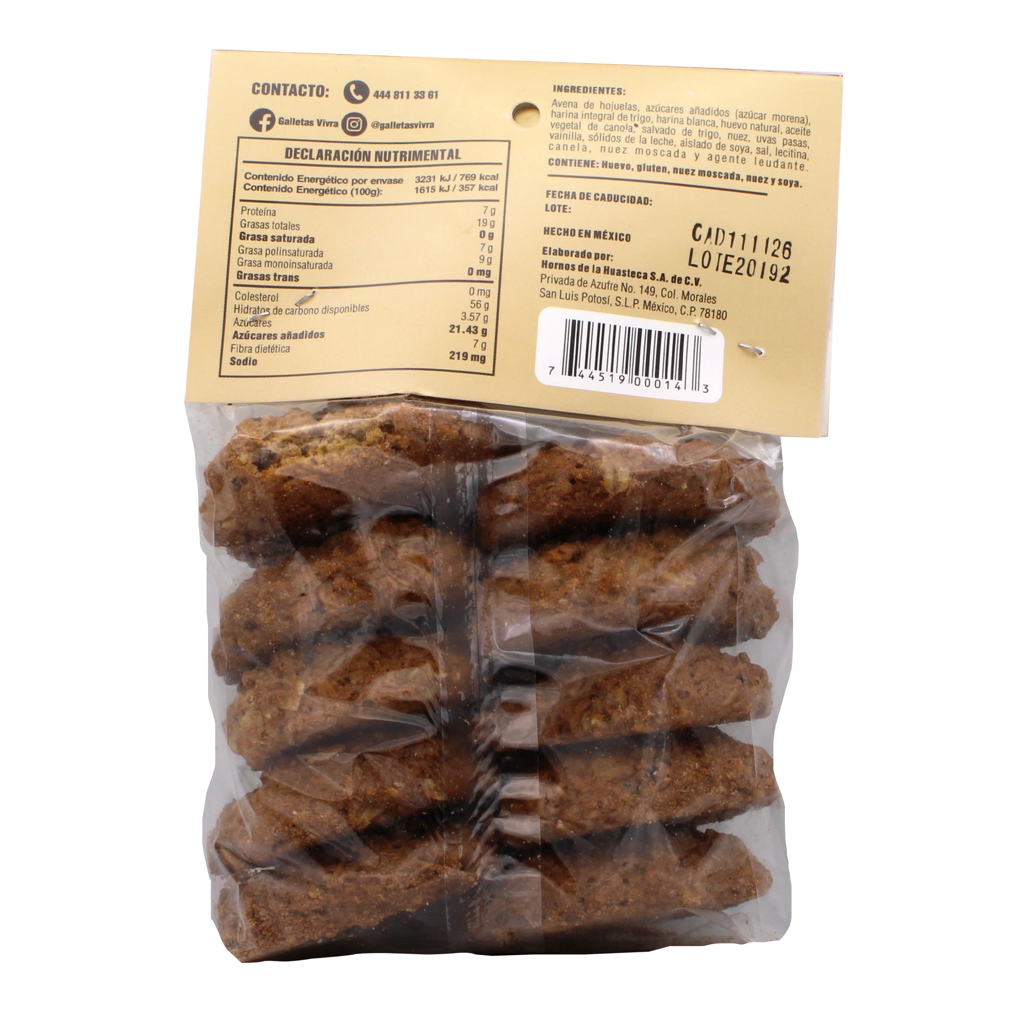 Galleta Avenolas Avena Y Nuez 140 G