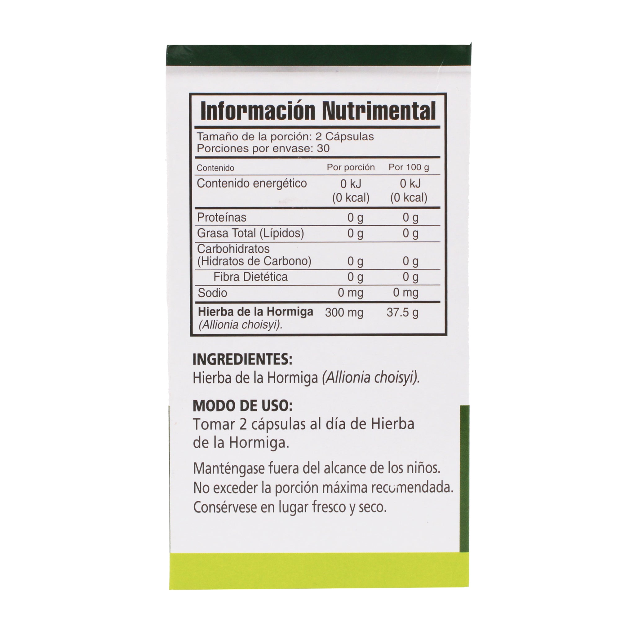 Hierba De La Hormiga 60 Cap