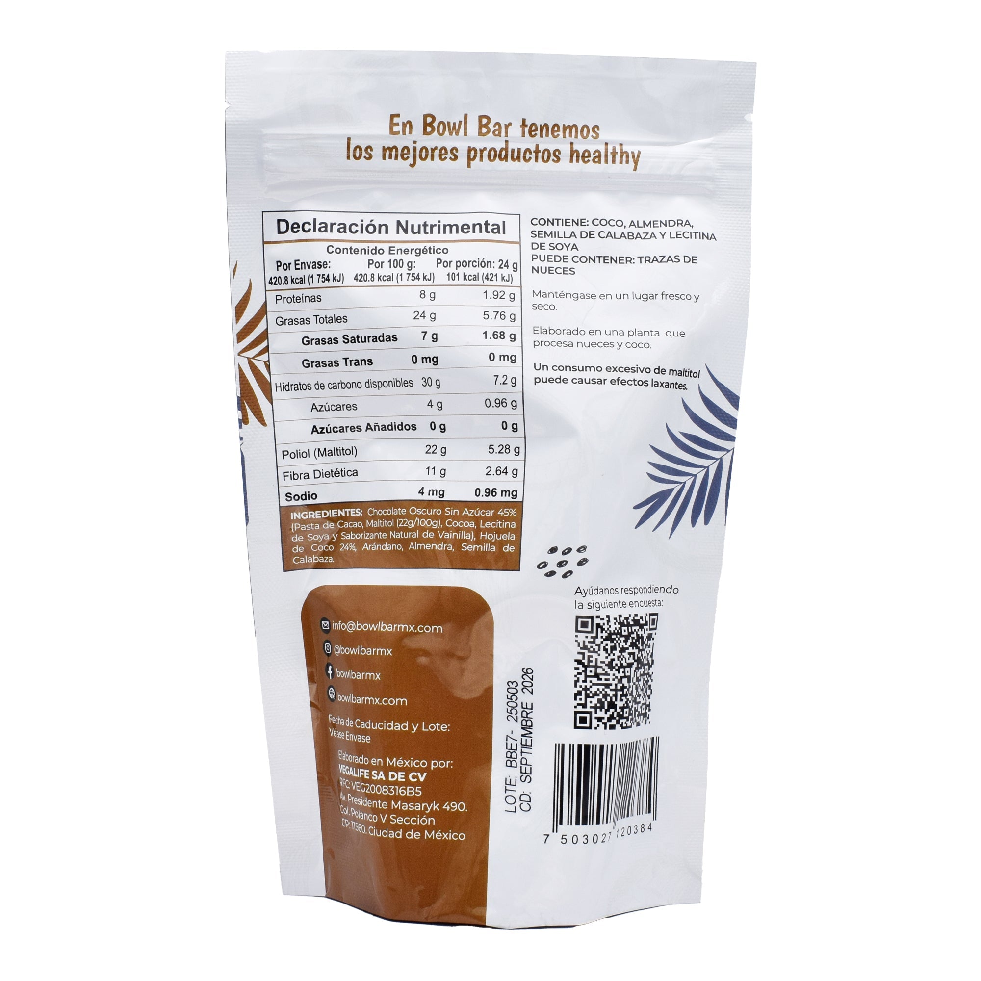 Enjambre De Coco Con Chocolate 100 G