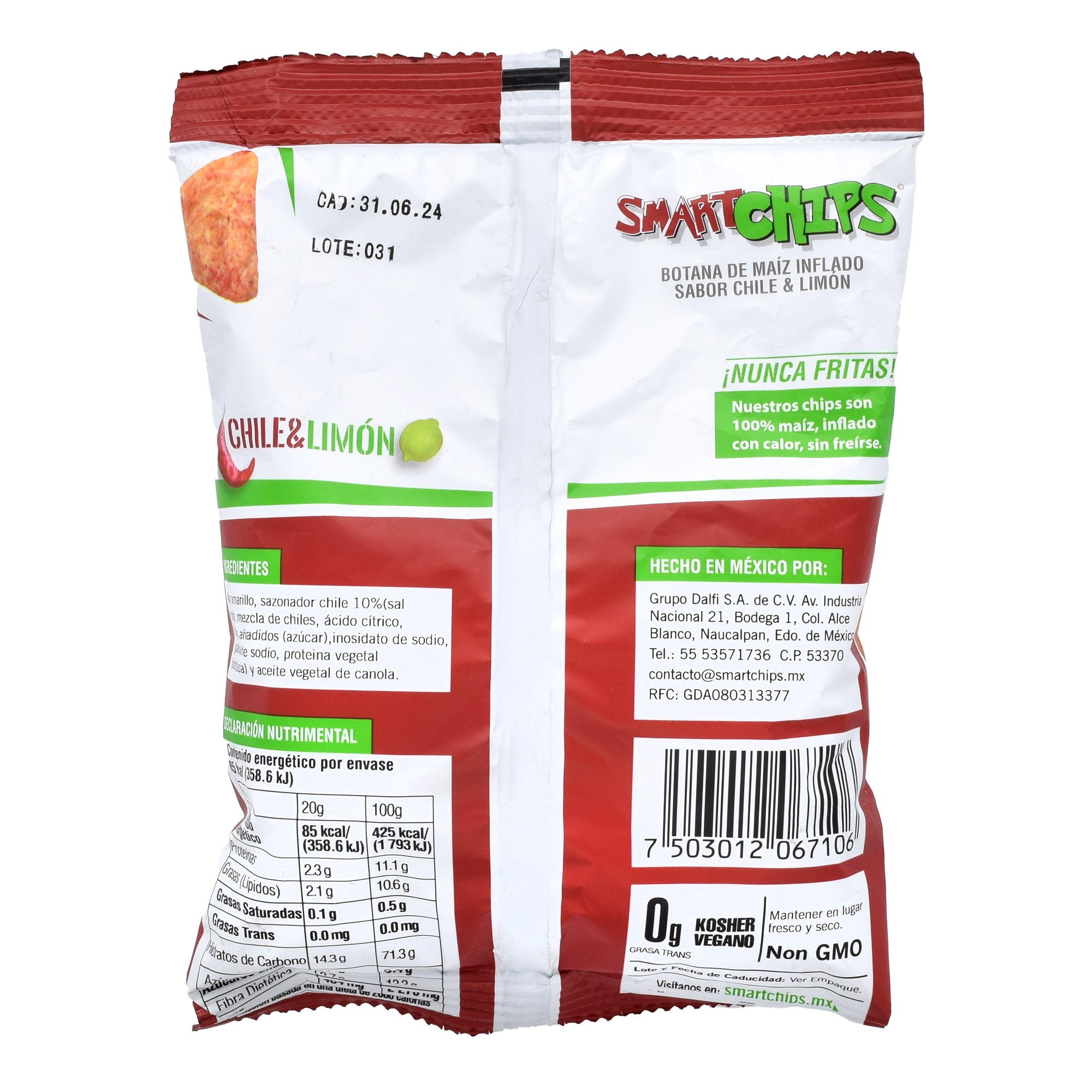 Maiz Inflado Chile  Limon 20 G