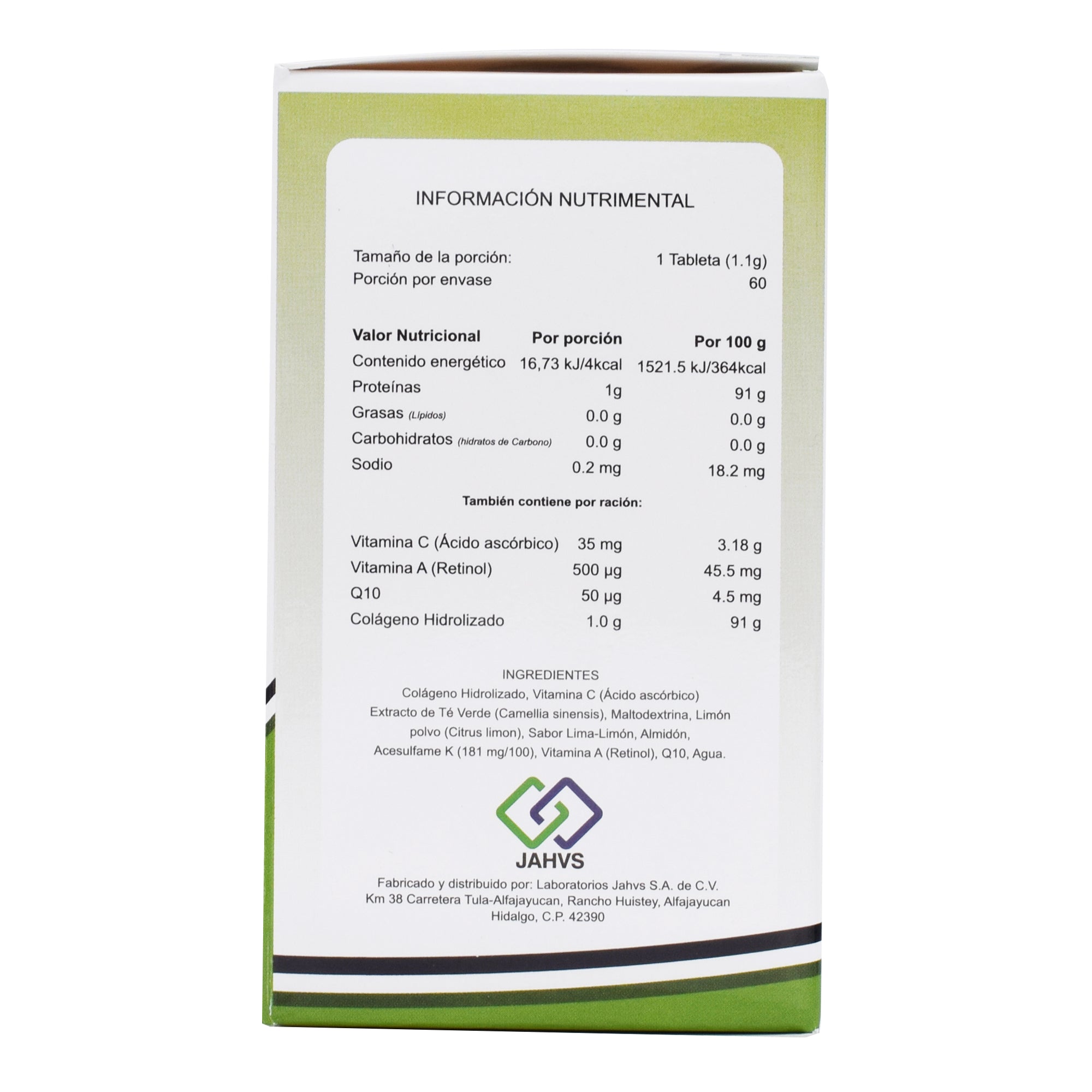 Colageno Collagen Te Verde-Limon 60 Tab