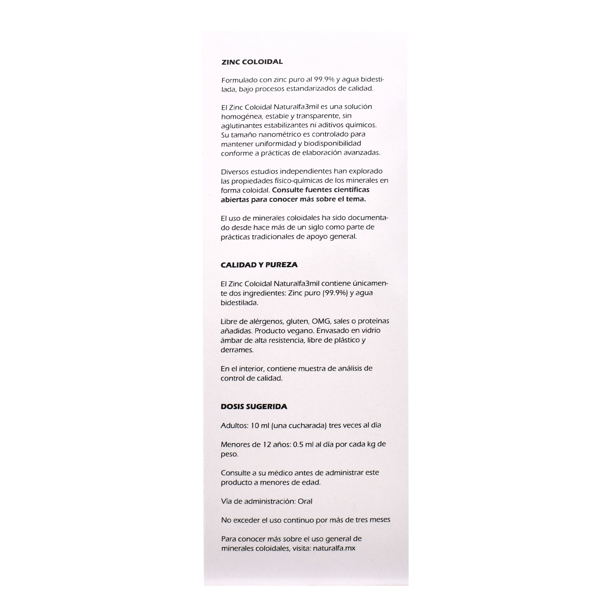 Zinc Coloidal 1 L