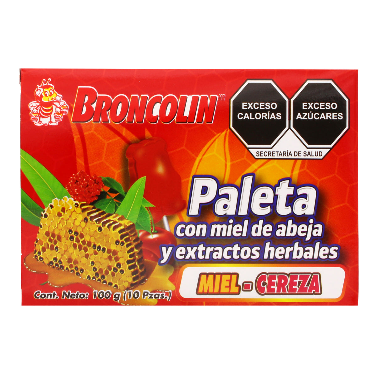 Paleta Miel Y Extractos Herbales Cereza 100 G