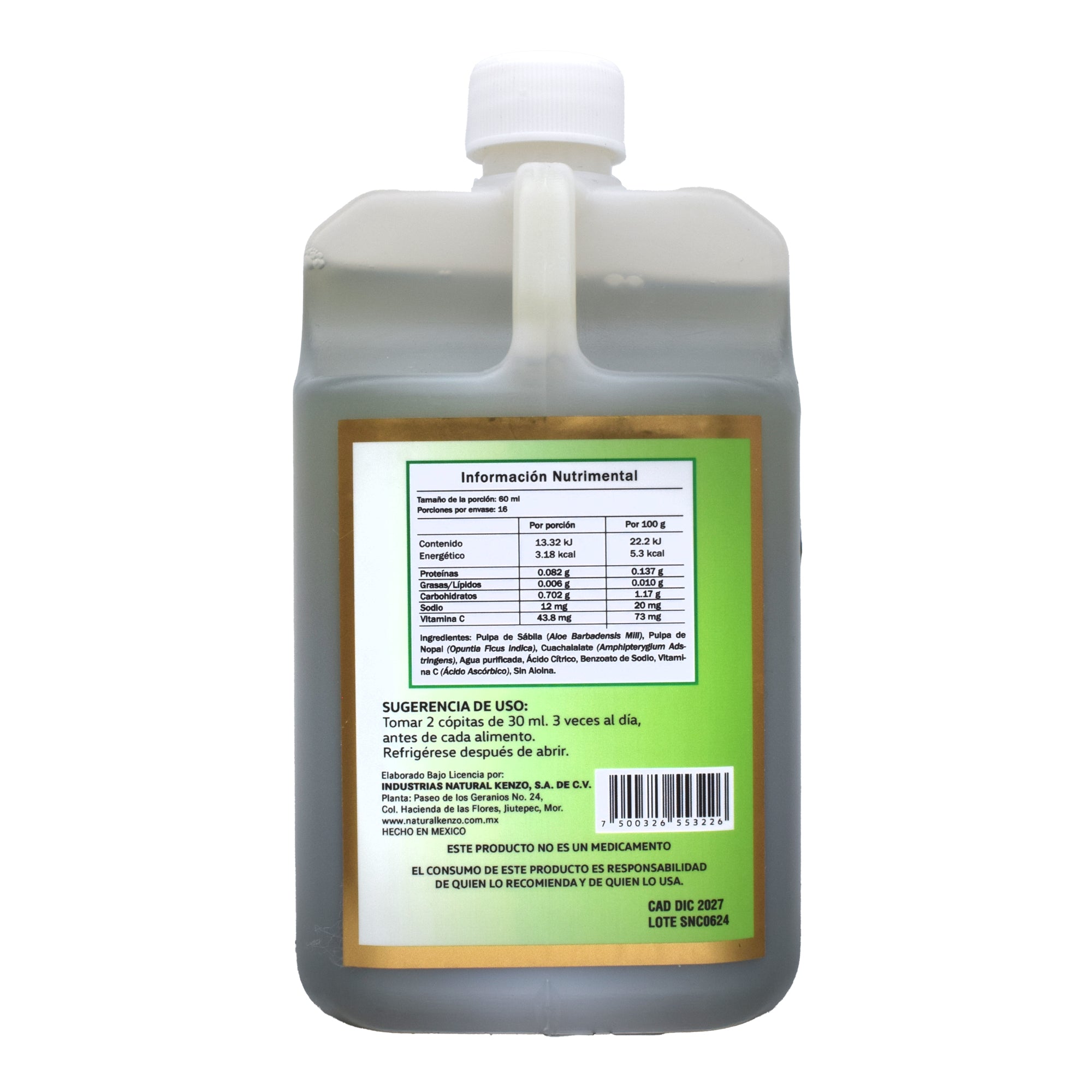 Bebida De Sabila Nopal Y Cuachalalate 1 L