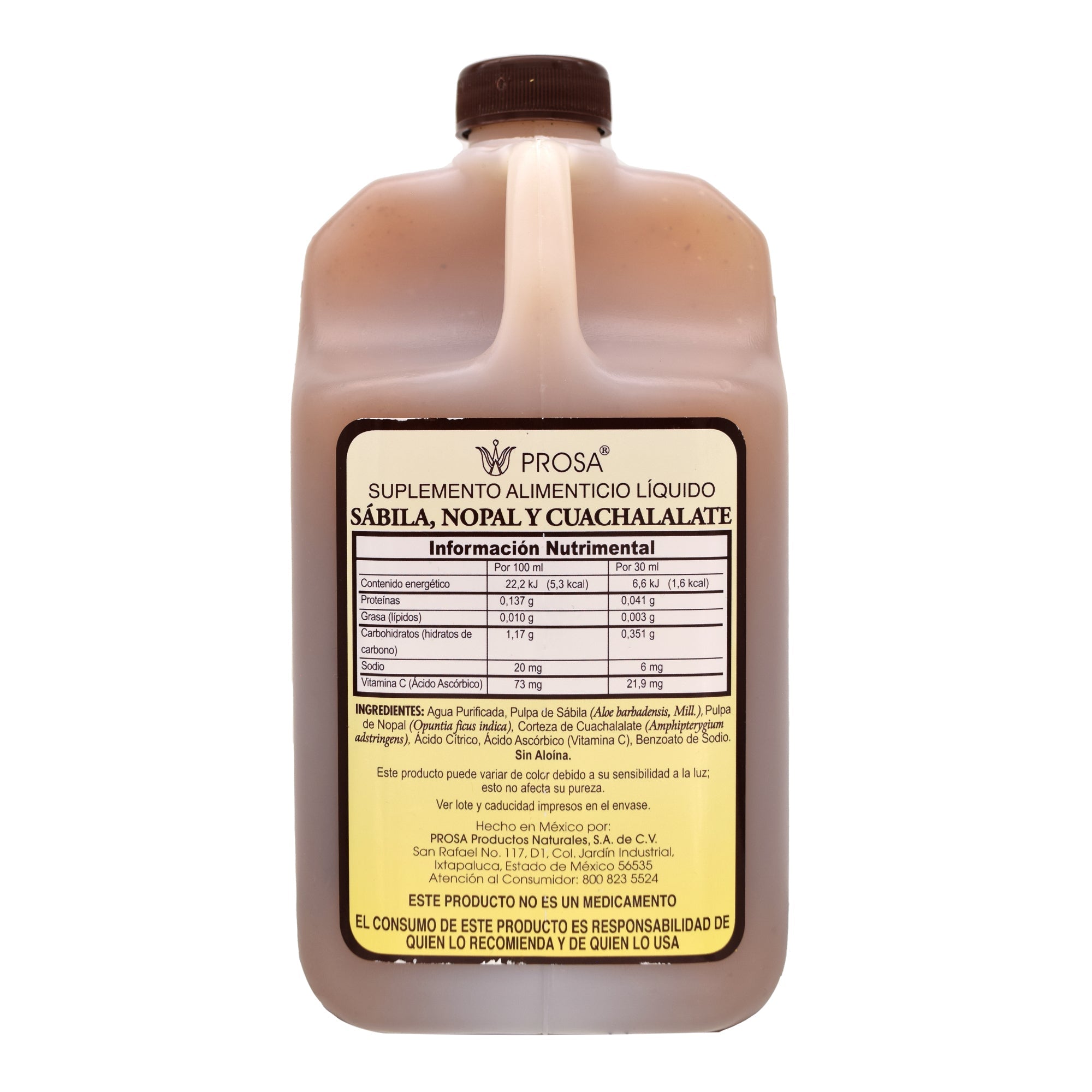 Bebida De Sabila Nopal Y Cuachalalate 1 L