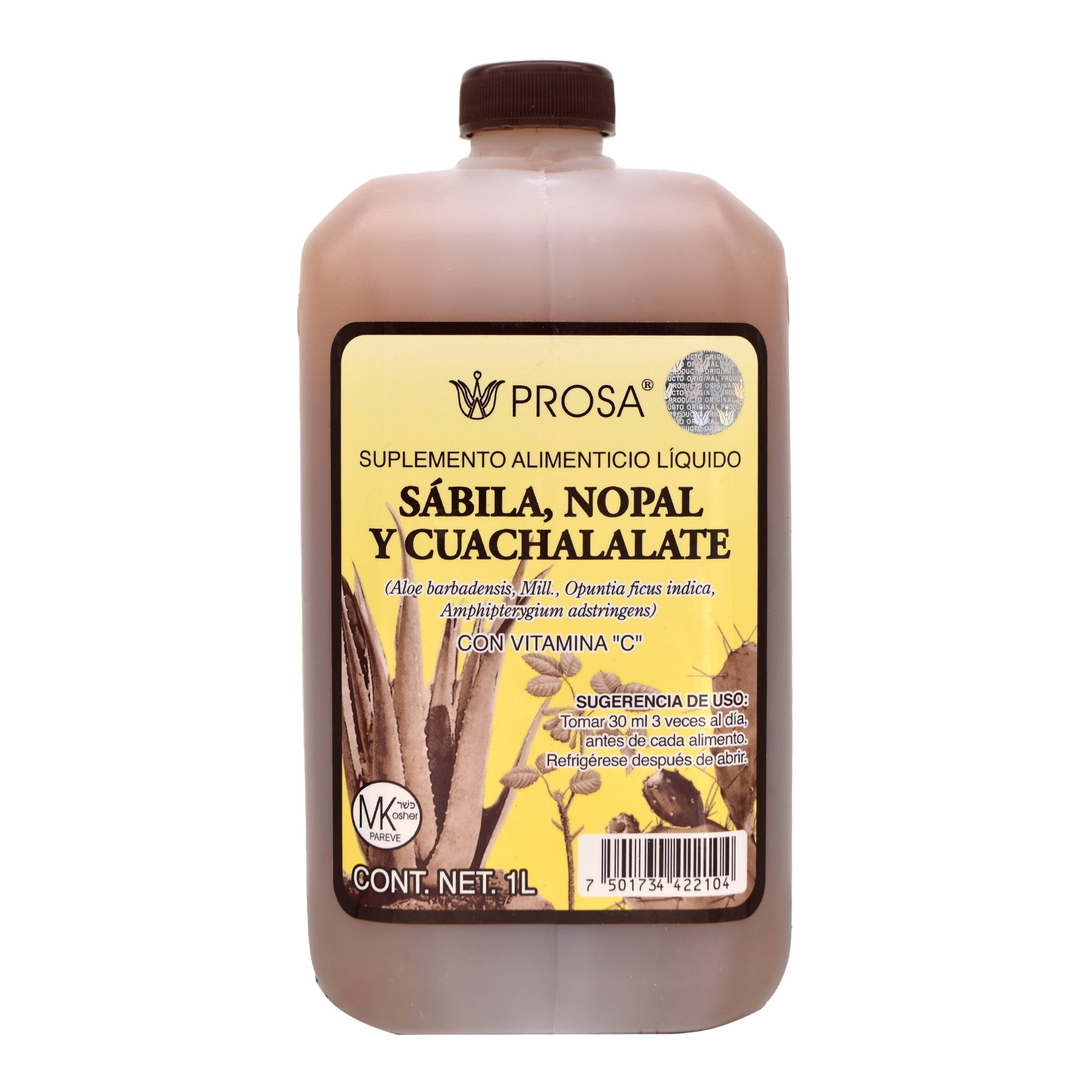 Bebida De Sabila Nopal Y Cuachalalate 1 L