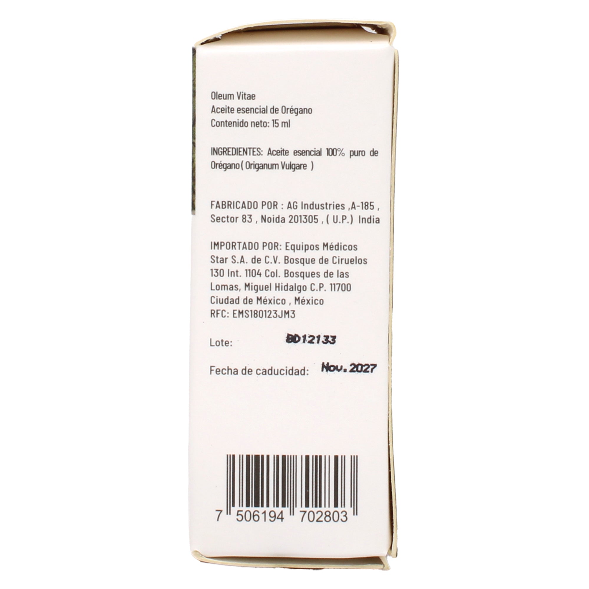 Aceite Esencial Oregano 15 Ml