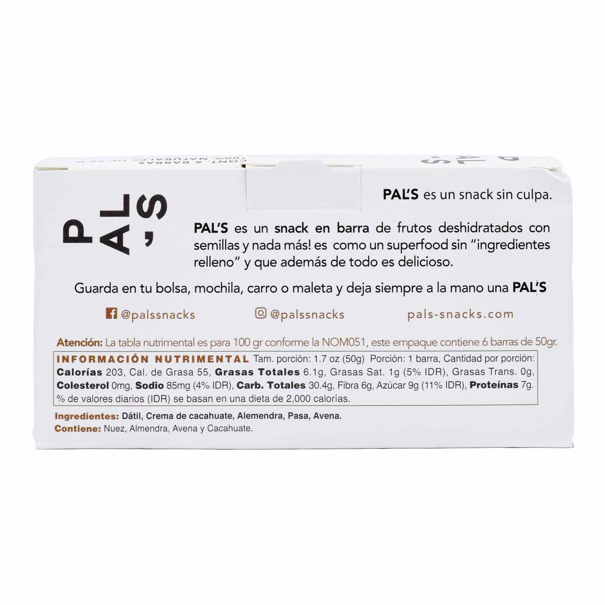 Barra Datil Peanut Butter 50 G (PAQUETE 6)