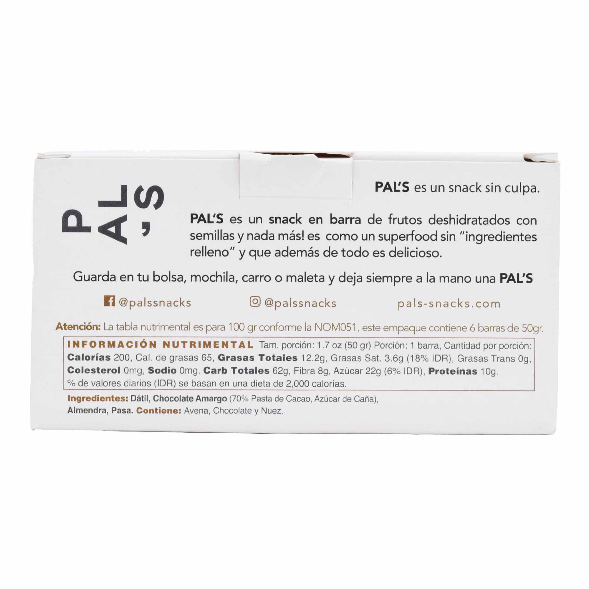 Barra Datil Chocolate 50 G (PAQUETE 6)