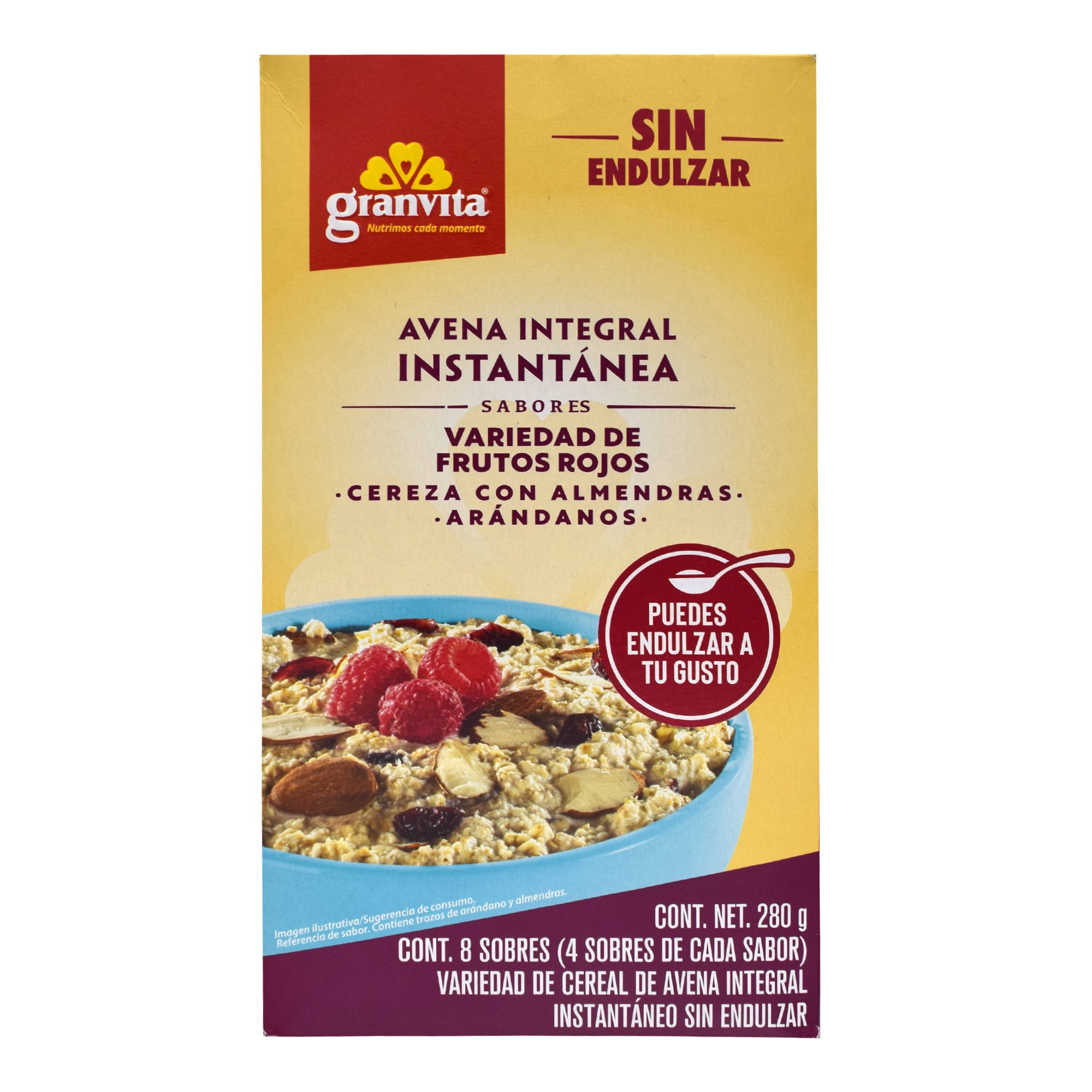 Avena Instantanea Variedad De Frutos Rojos 280 G